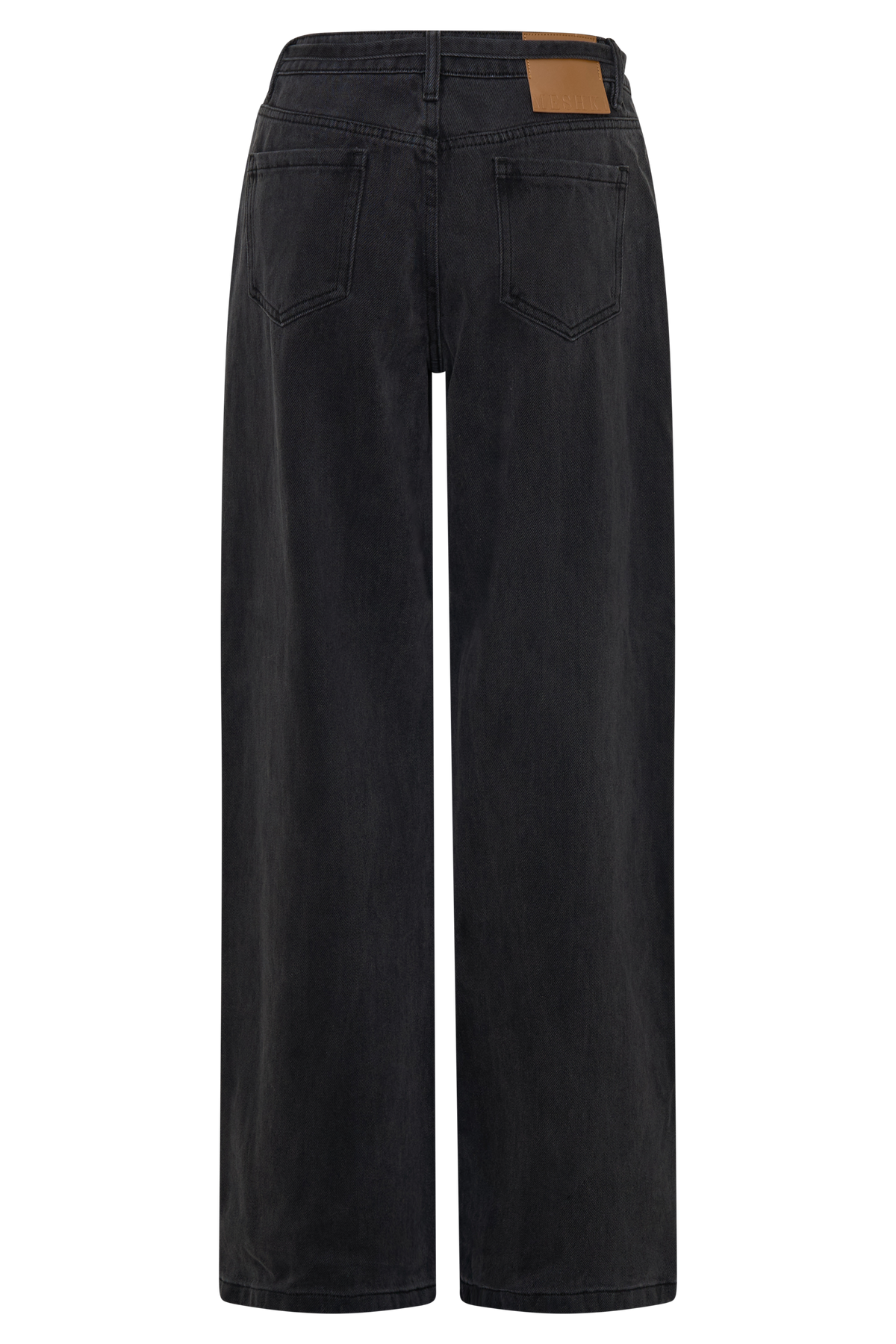 Perrie Mid Rise Straight Leg Tie Jeans - Washed Black #8