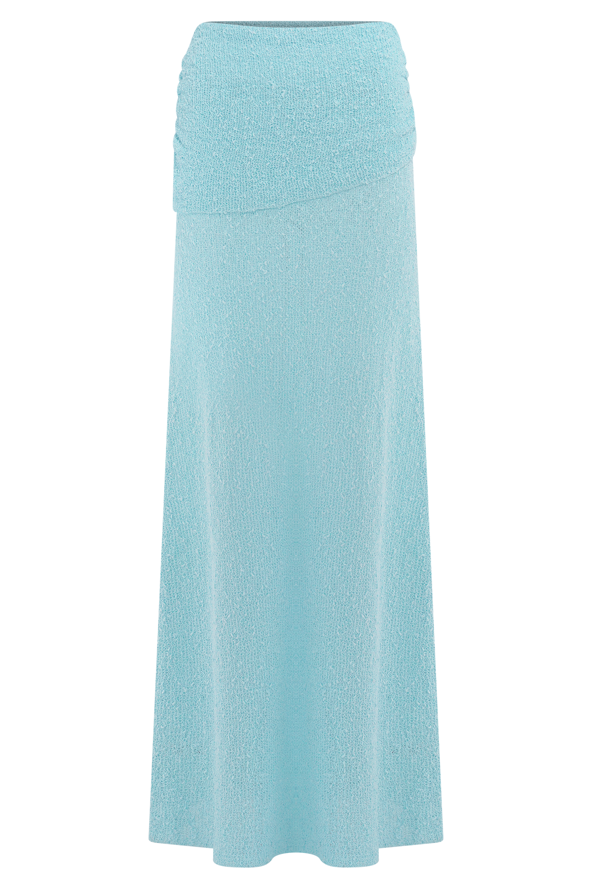 Petra Ruched Knit Maxi Skirt - Light Blue #10