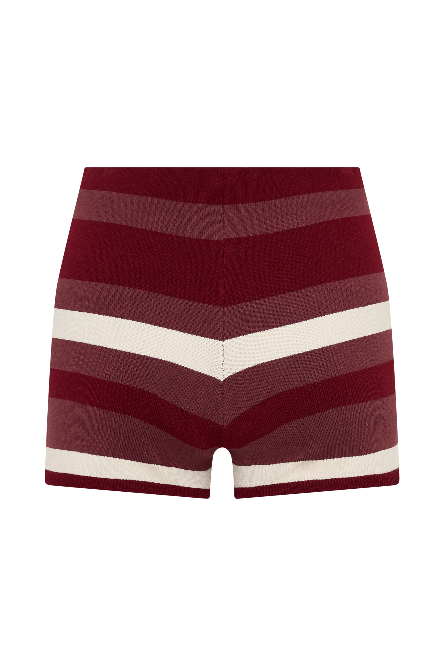 Philly Stripe Knit Short - Burgundy/Cream #9
