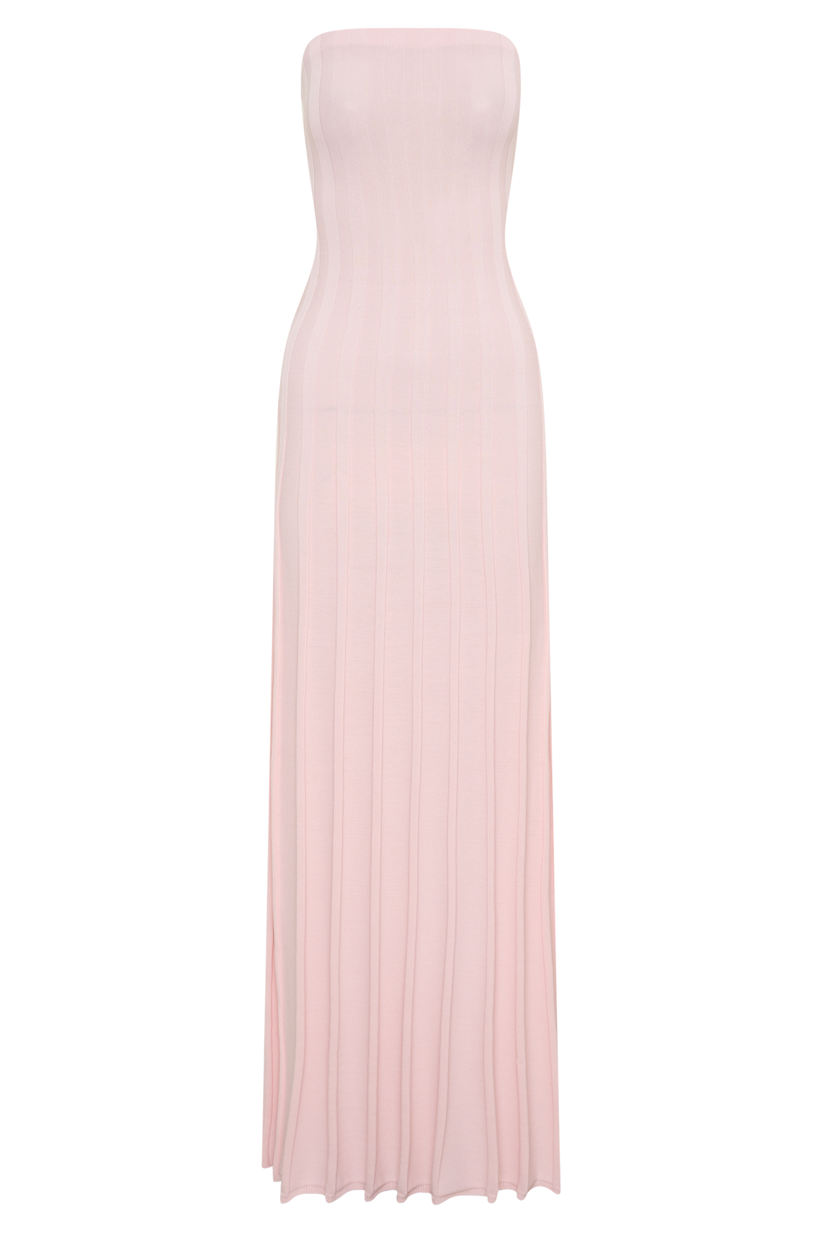 Pia Ribbed Strapless Maxi Dress - Baby Pink #9