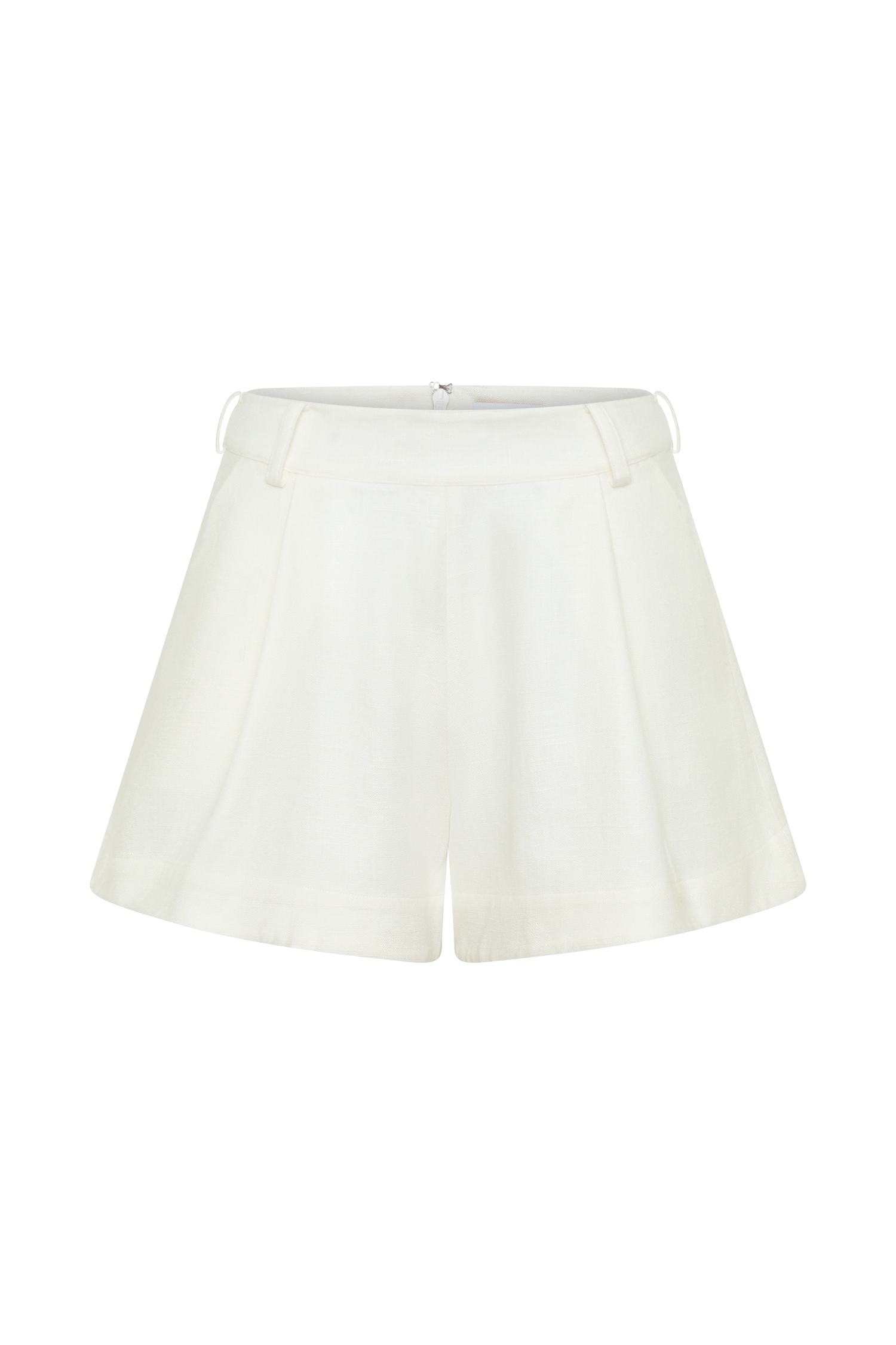 Piper Linen Flare Shorts - White #9