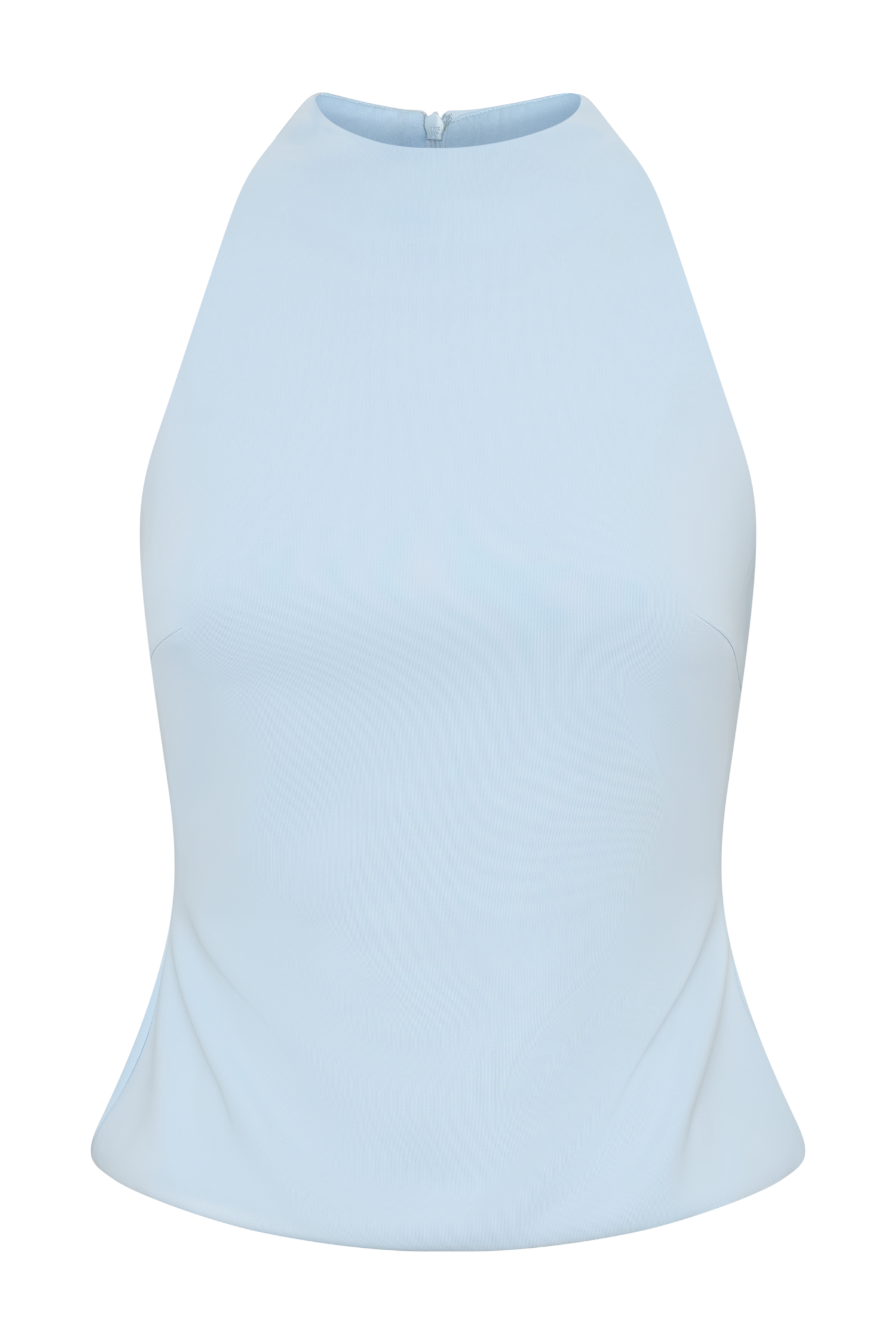 Portia Scuba Sleeveless Top - Pale Blue #9