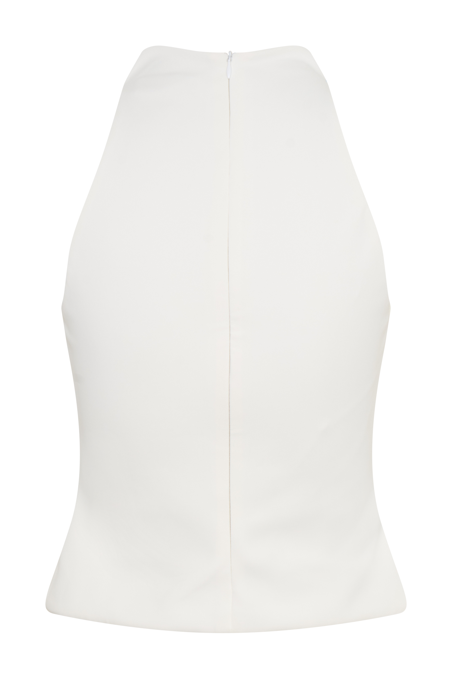 Portia Scuba Sleeveless Top - White #8