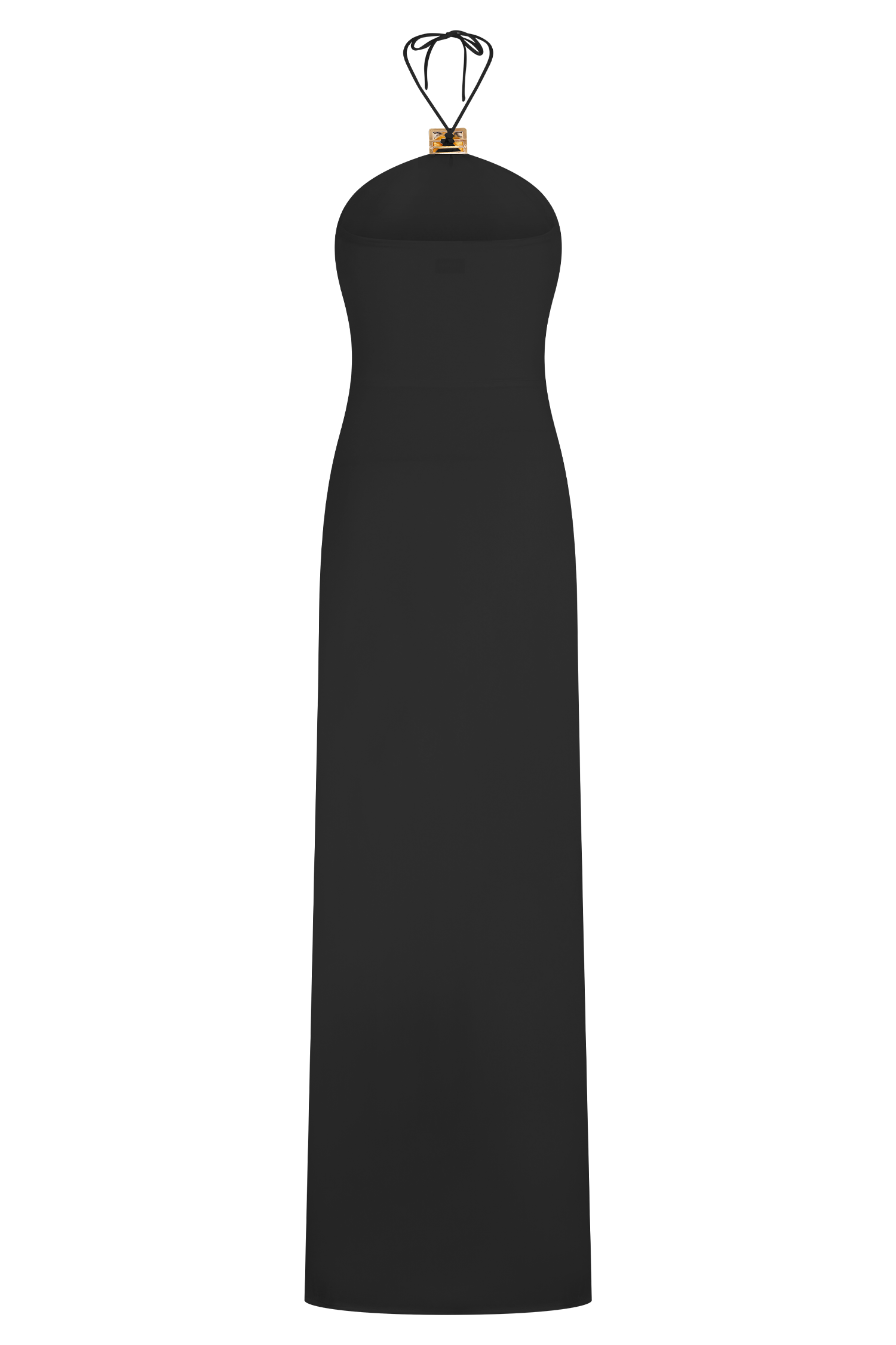 Quincy Halter Maxi Dress With Hardware - Black #6