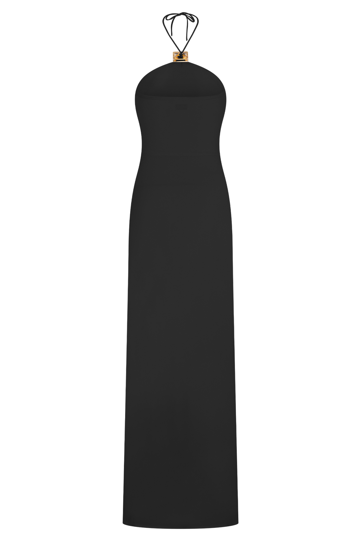 Quincy Halter Maxi Dress With Hardware - Black #6