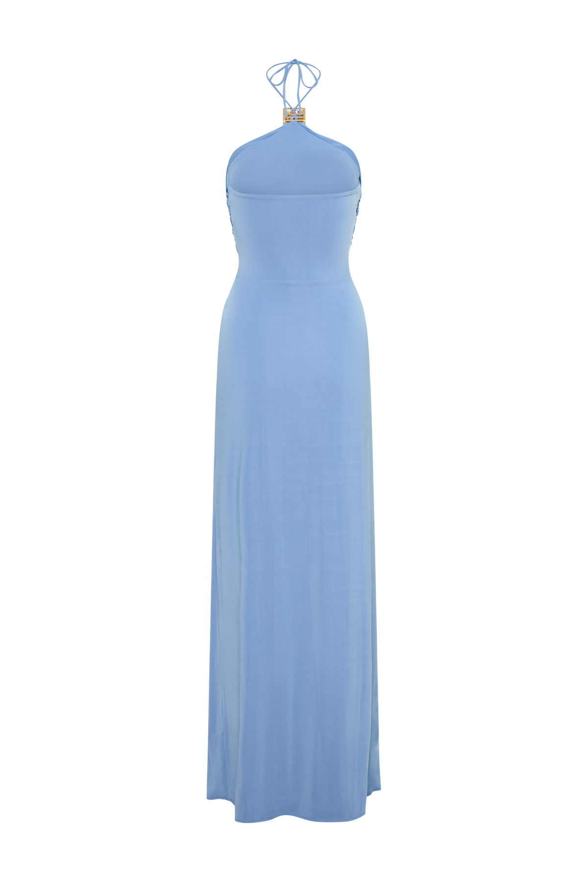 Quincy Halter Maxi Dress With Hardware - Cornflower Blue #7
