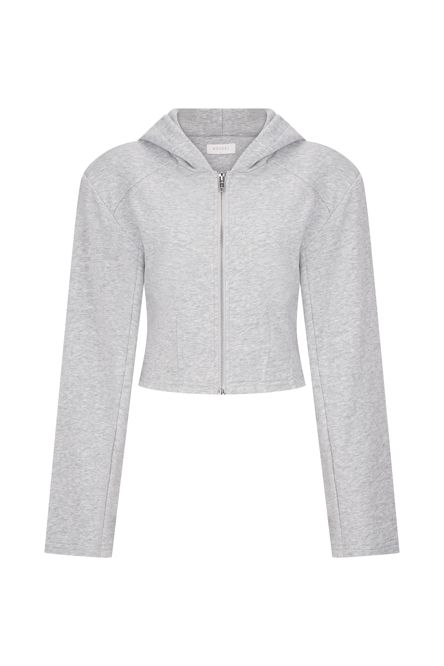Quinn Zip Up Hoodie - Light Grey Marle #7