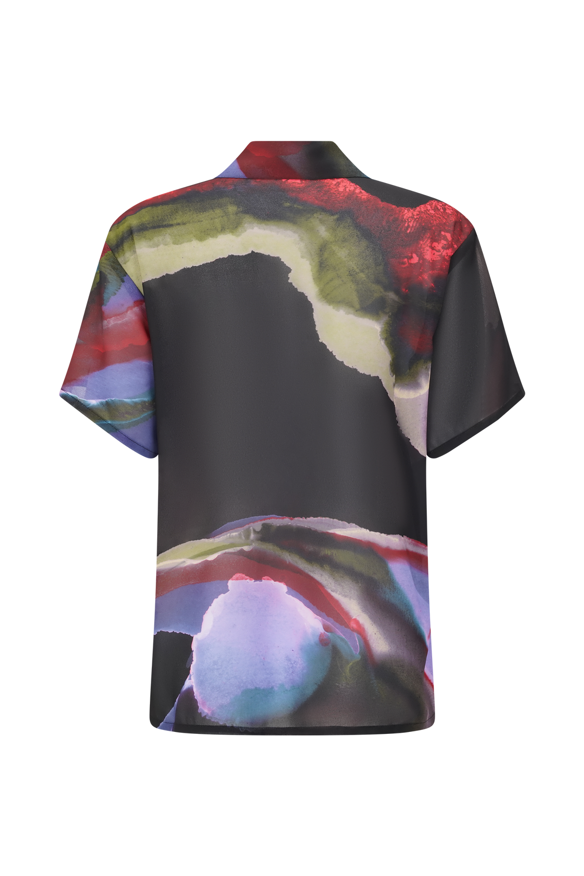 Rachel Chiffon Short Sleeve Shirt - Multi Fluid Reverie Print #8