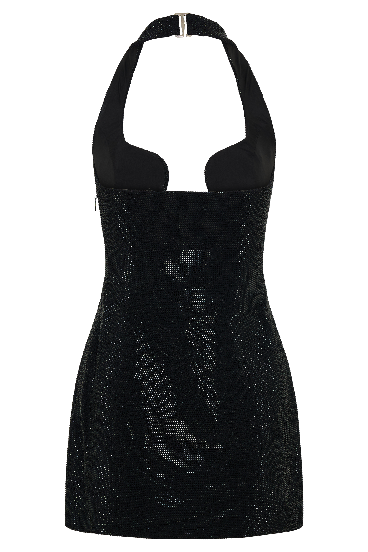 Raina Diamante Halter Mini Dress - Black #10