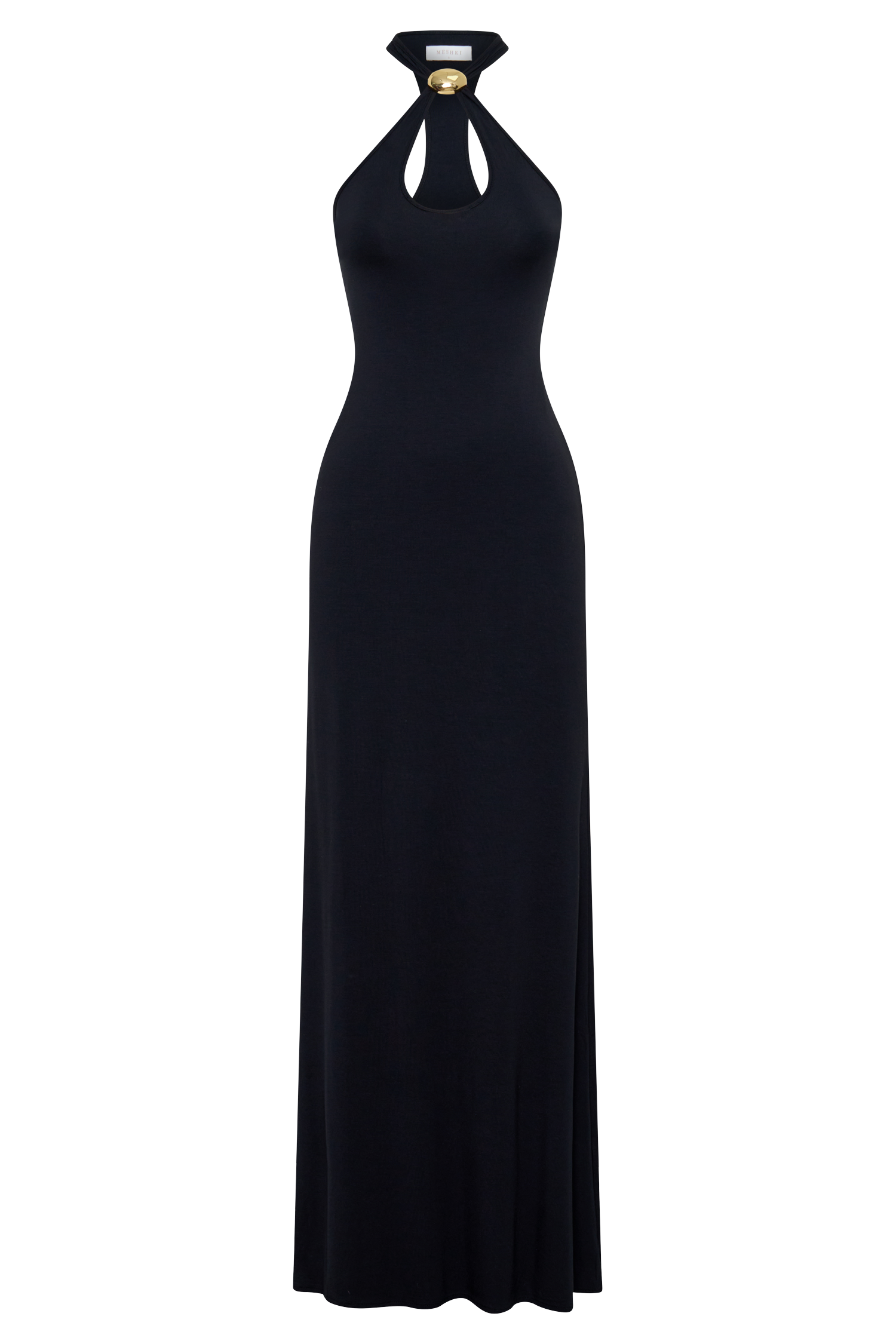 Ramona Modal Maxi Dress With Hardware - Black #7