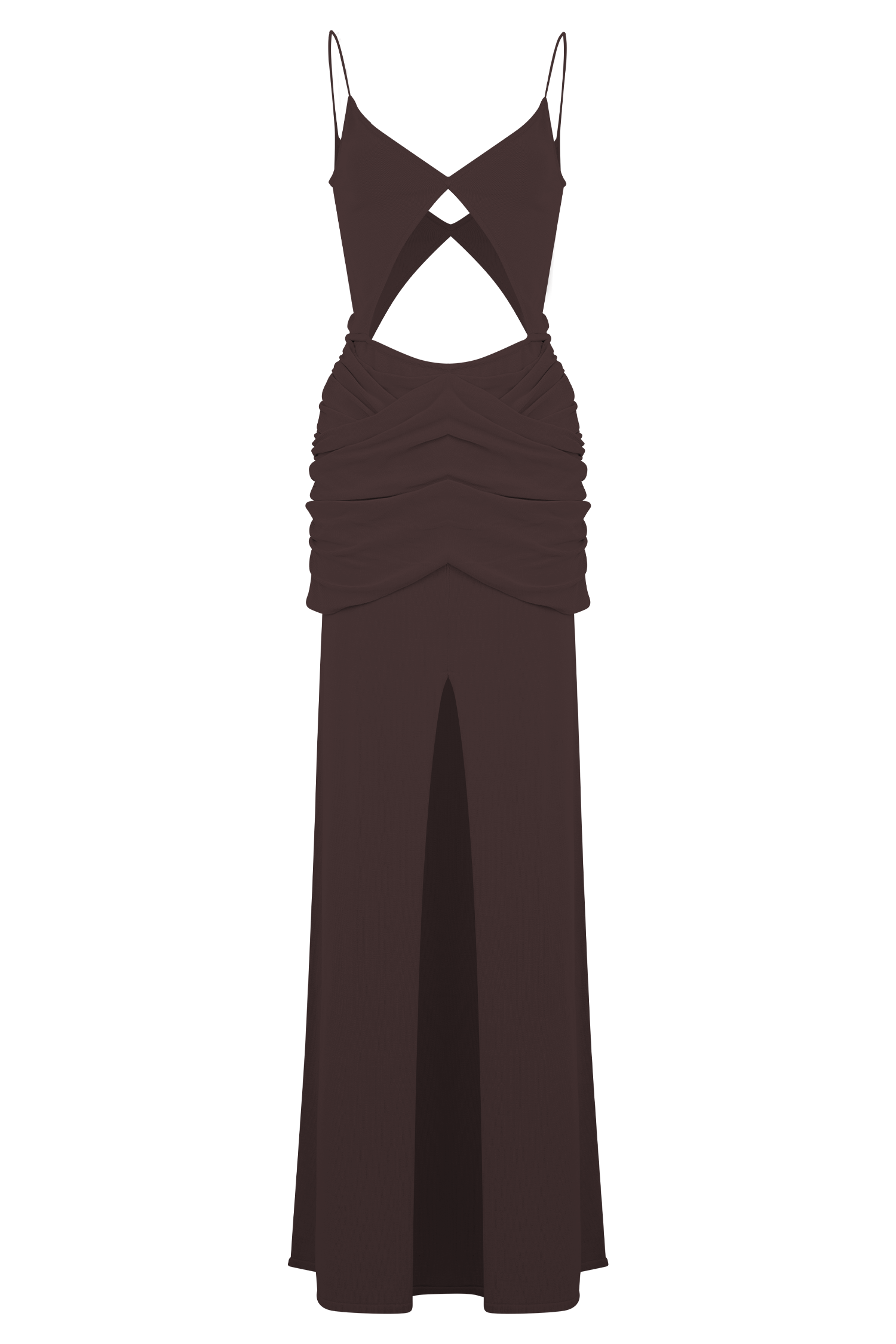 Reama Wrap Over Knit Maxi Dress - Chocolate #6