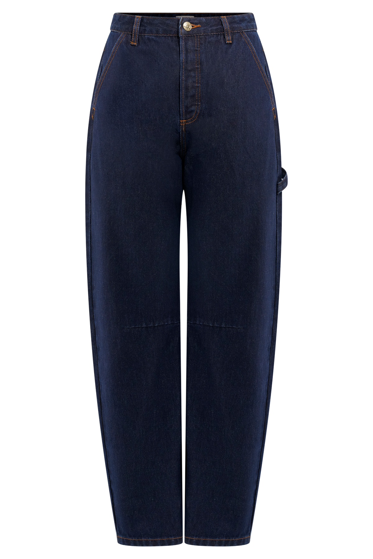 Renata Barrel Denim Jeans - Indigo Blue #9