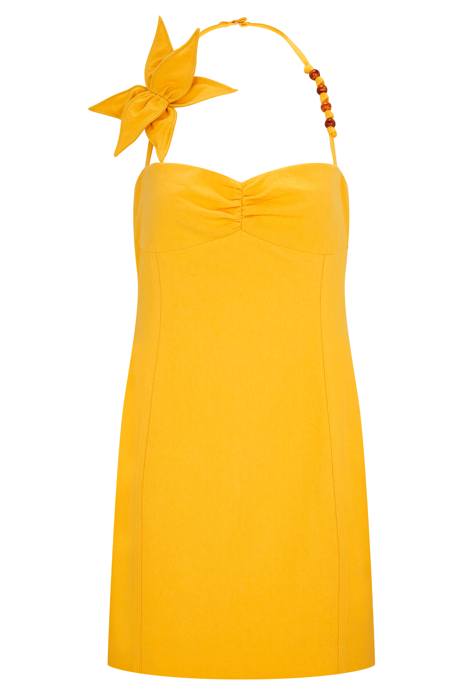Reyes Cotton Floral Mini Dress - Butterscotch #12