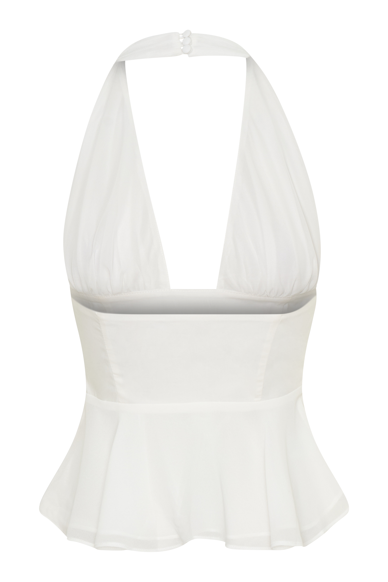 River Halter Neck Sleeveless Top - White #7