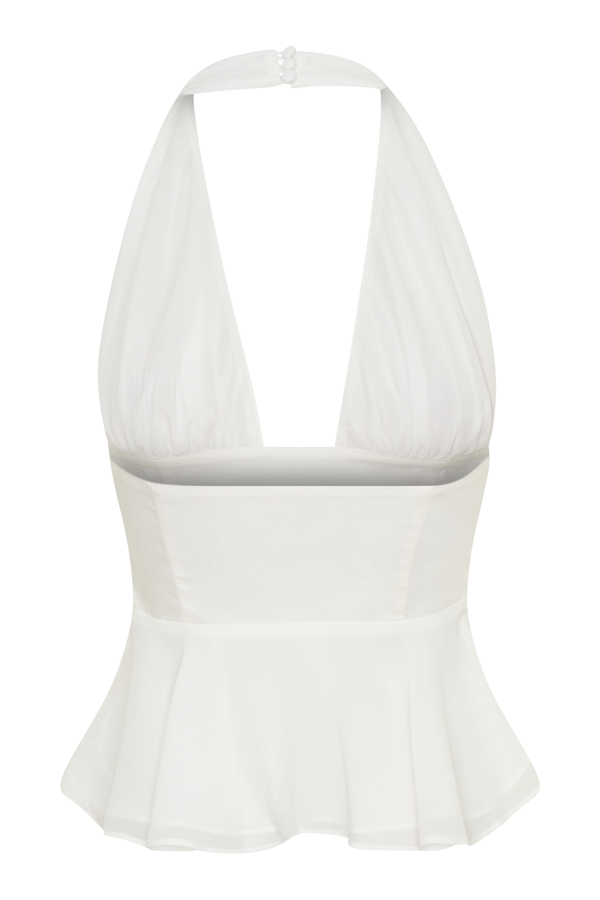 River Halter Neck Sleeveless Top - White #7