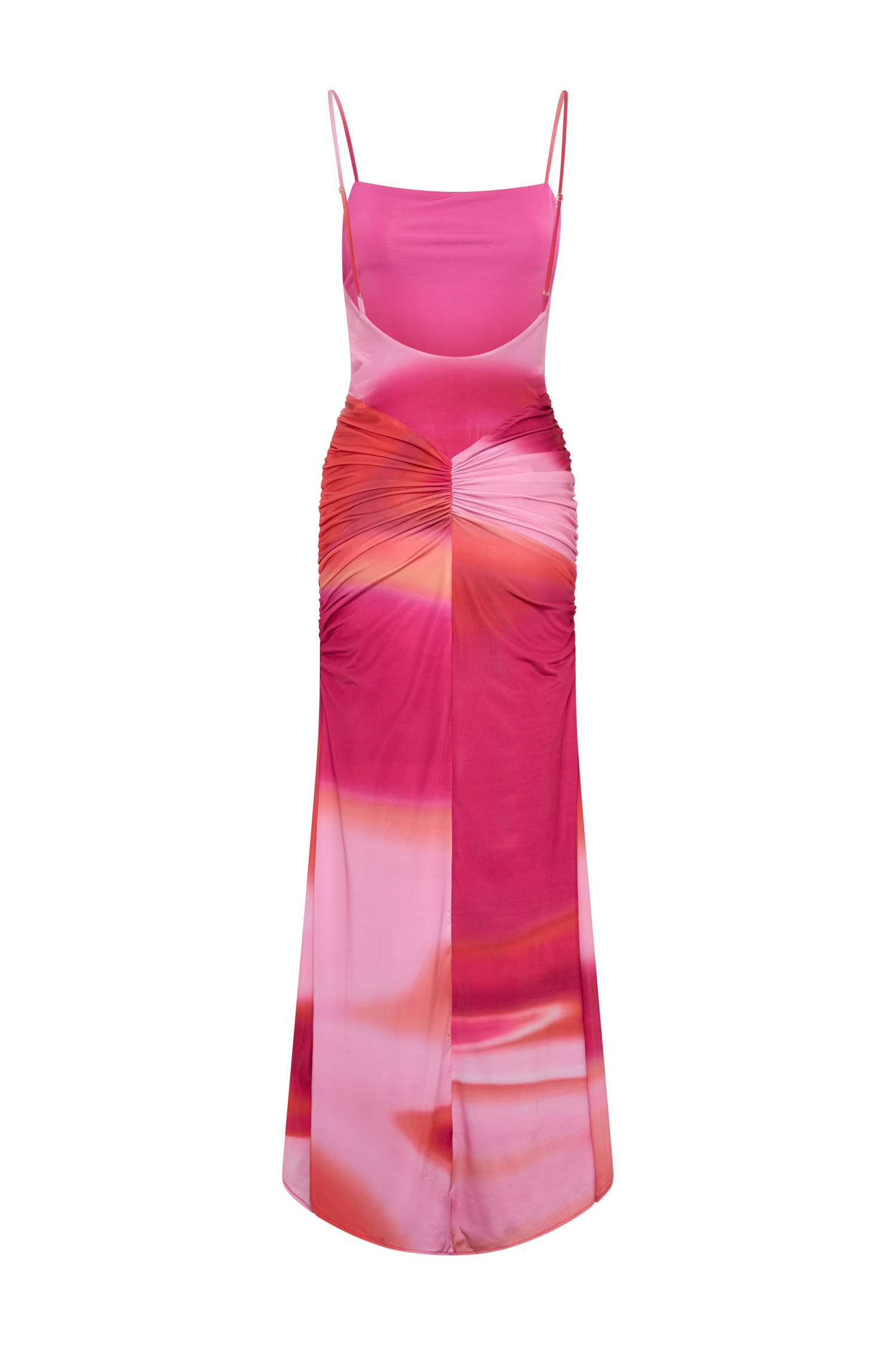 Roisin Slinky Maxi Dress - Pink Sunset Print #6