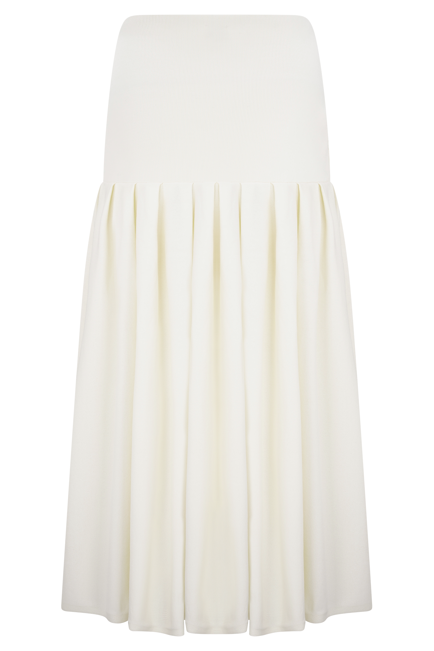 Romaine Bandage Knit Midi Skirt - Ivory #7