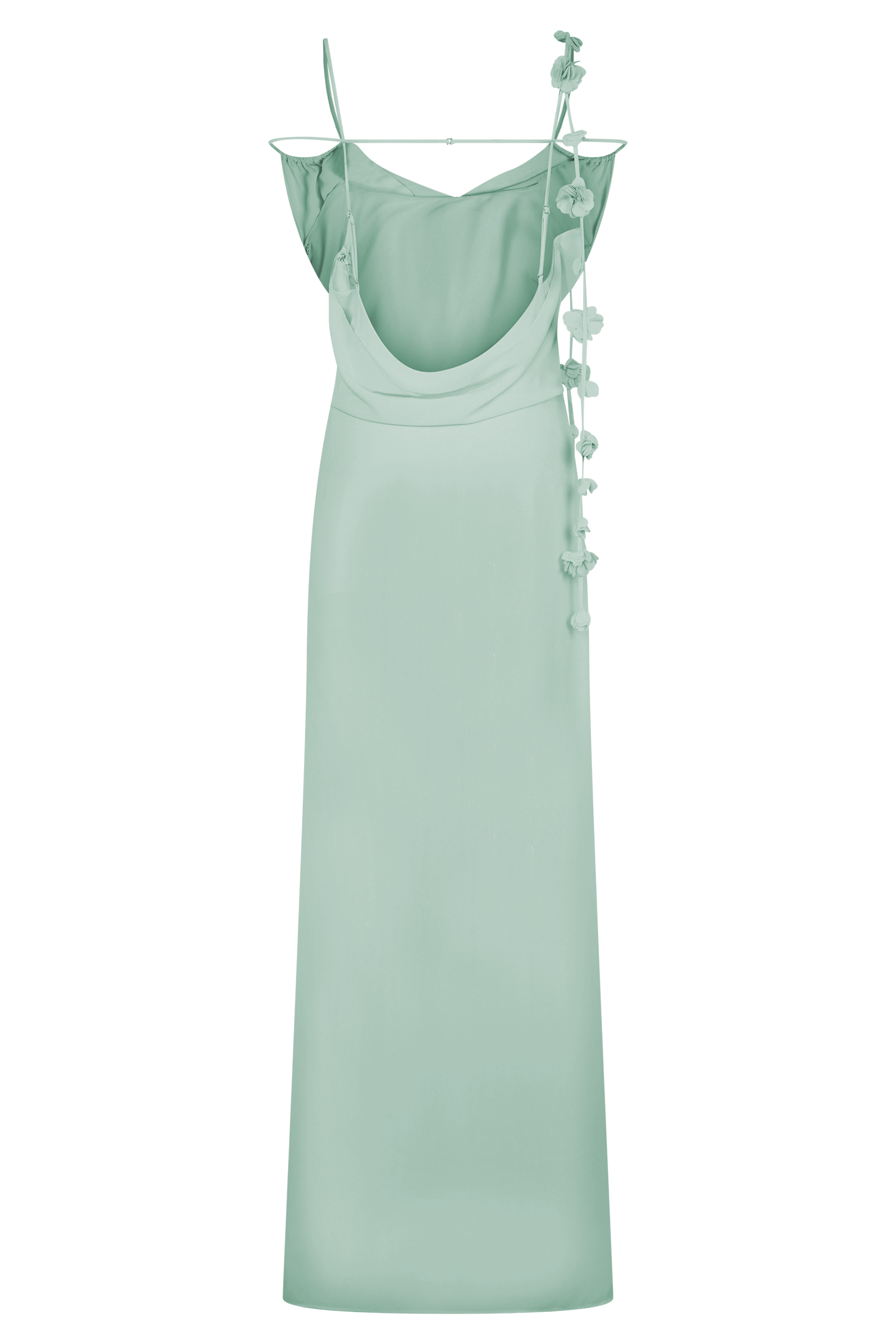 Rosalie Floral Chiffon Maxi Dress - Lagoon #10