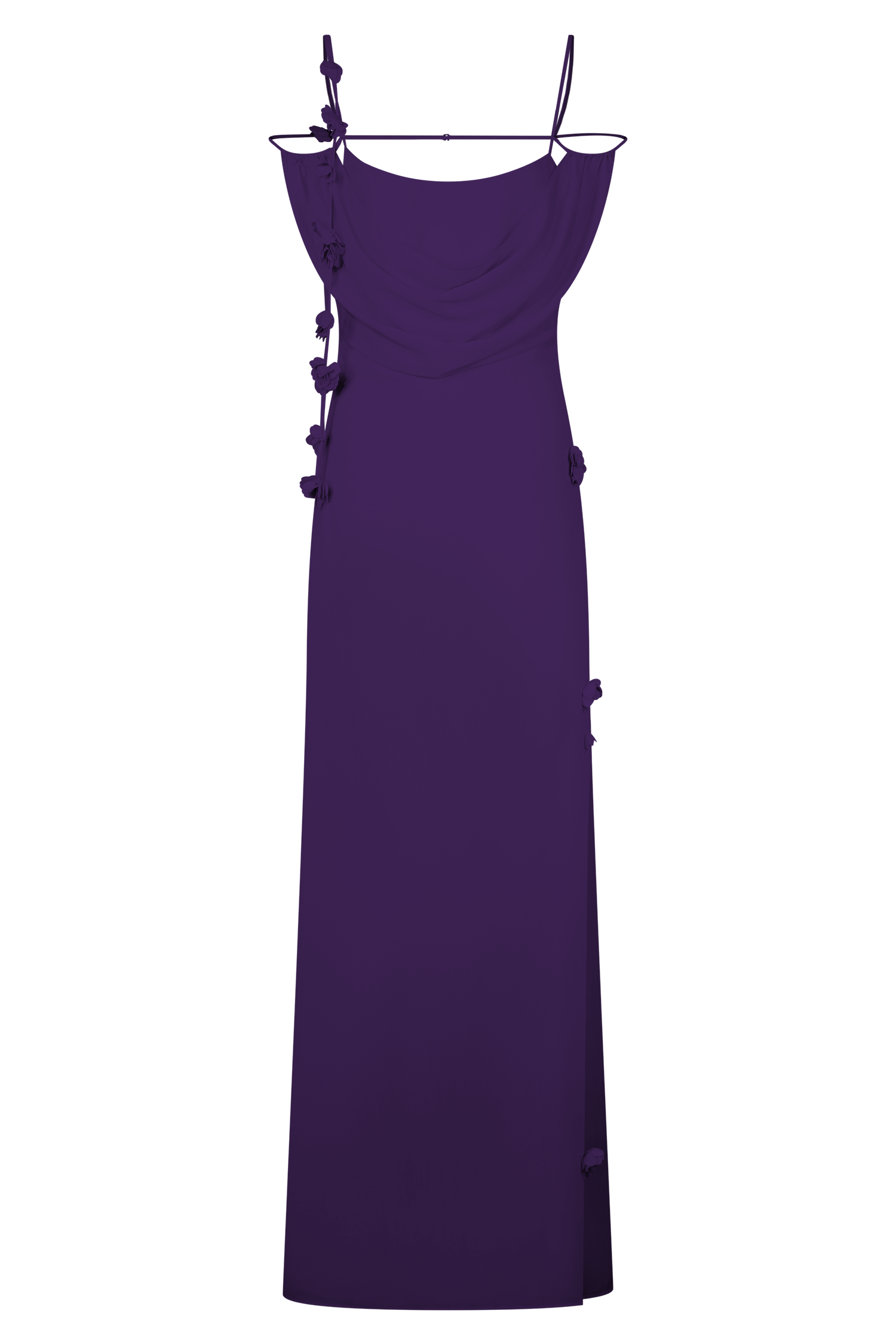 Rosalie Floral Chiffon Maxi Dress - Purple #7