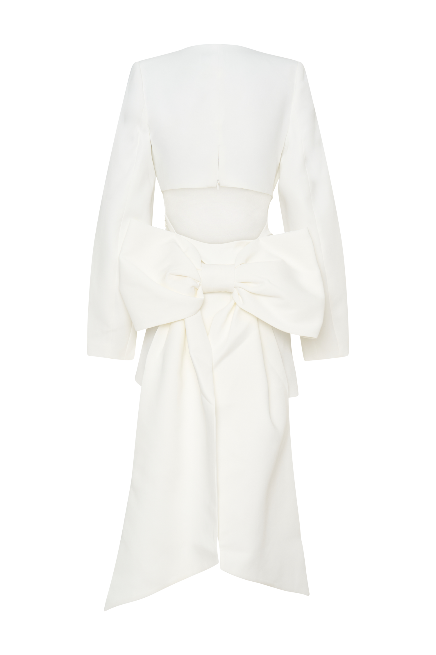 Rosanna Suiting Bow Mini Dress - Ivory #7