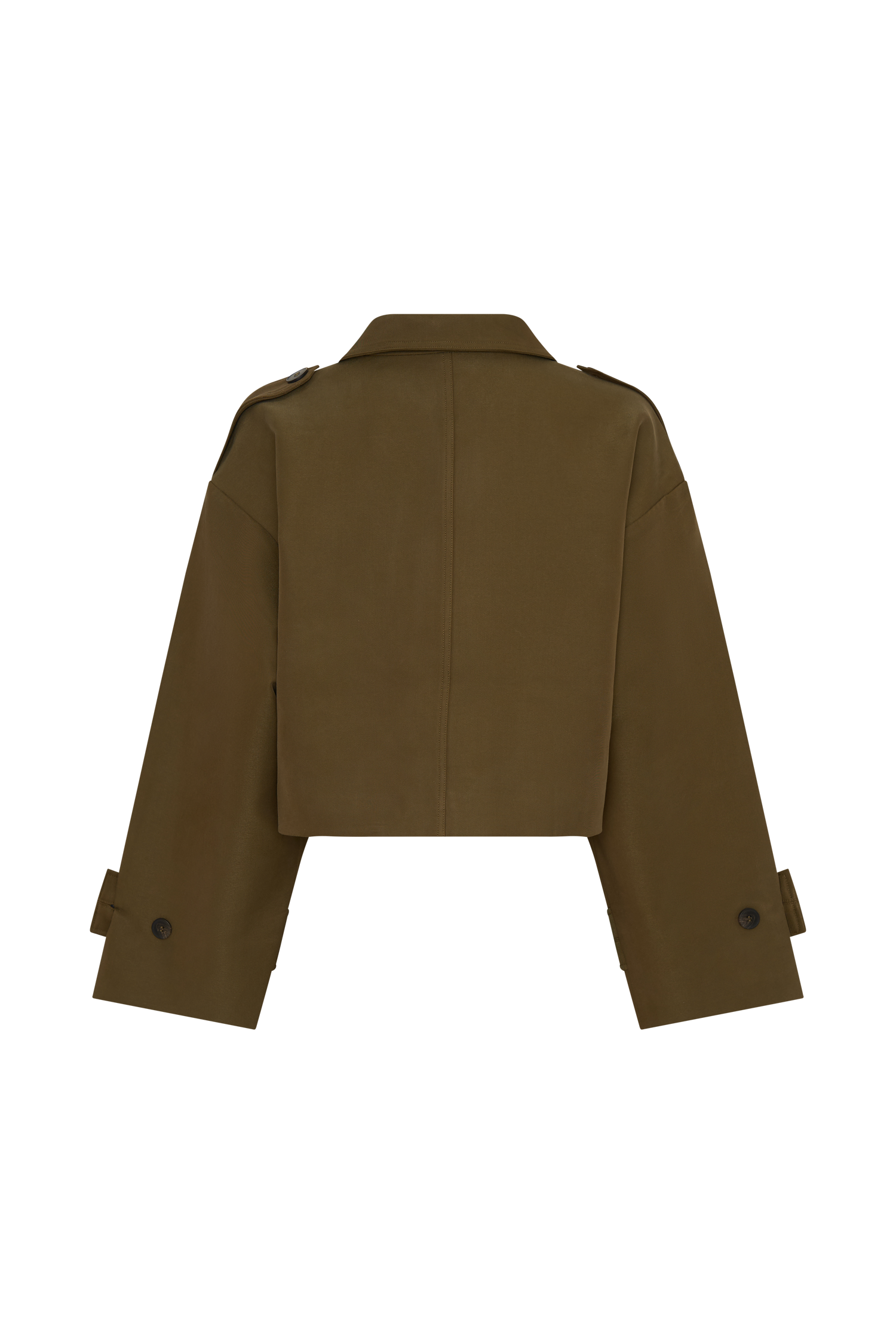 Rue Funnel Neck Bomber Jacket - Khaki #7