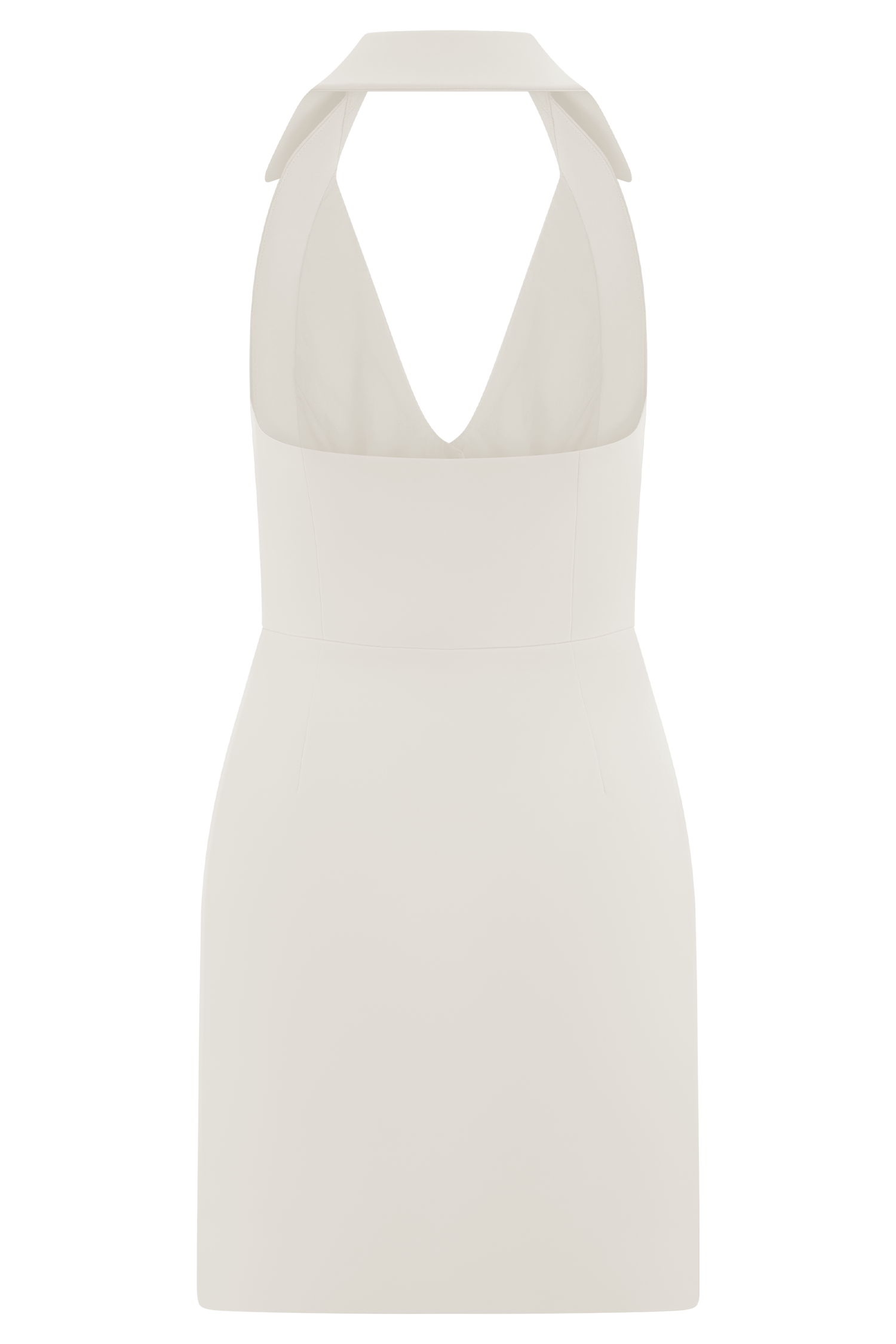 Ruth Cotton Halter Mini Dress - Ivory #6