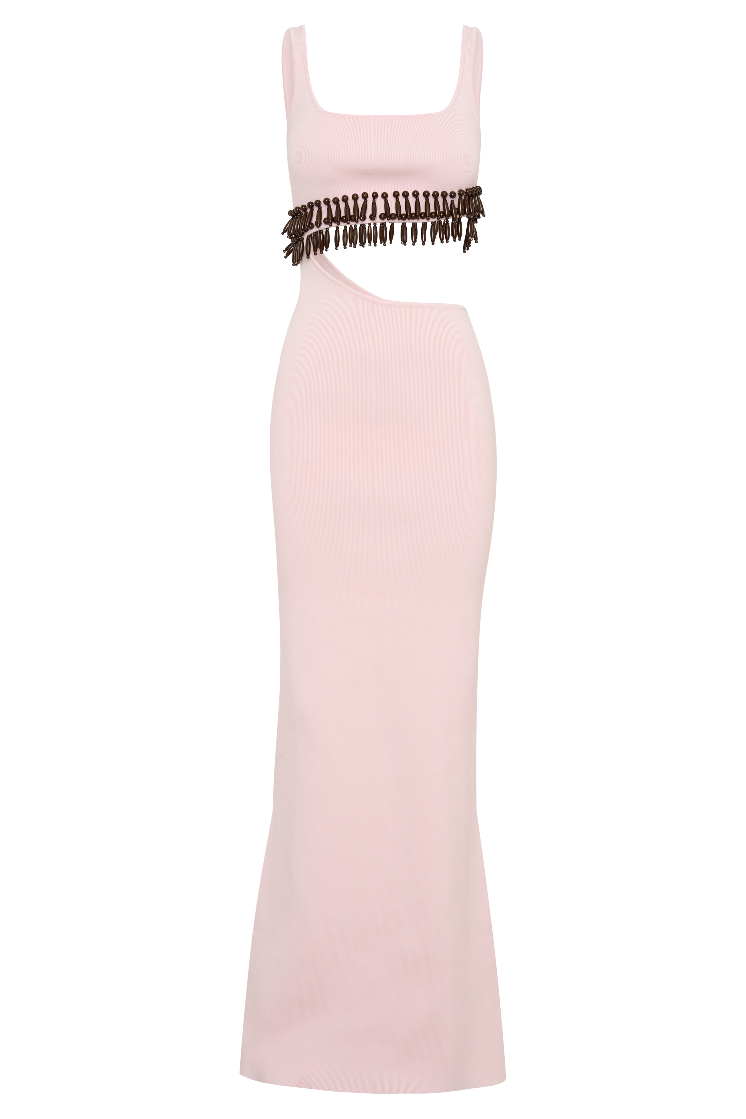 Ruvic Knit Maxi Beaded Dress - Baby Pink #9