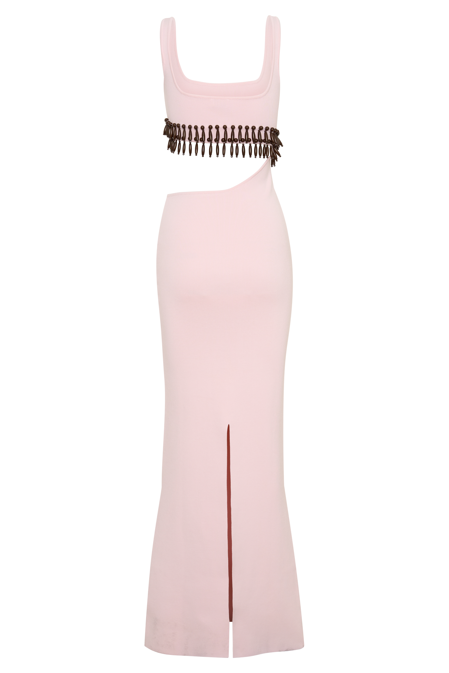 Ruvic Knit Maxi Beaded Dress - Baby Pink #8