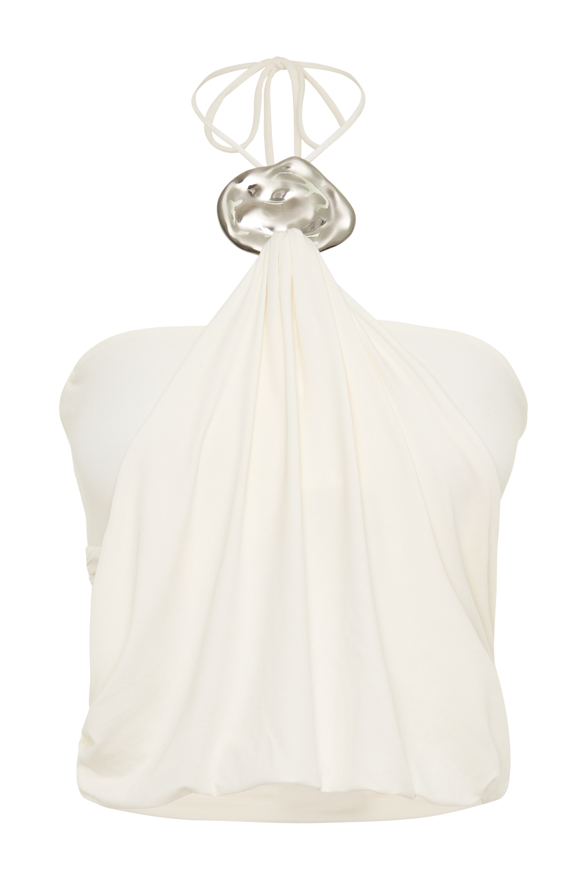 Sade Halter Top With Hardware - Ivory #9
