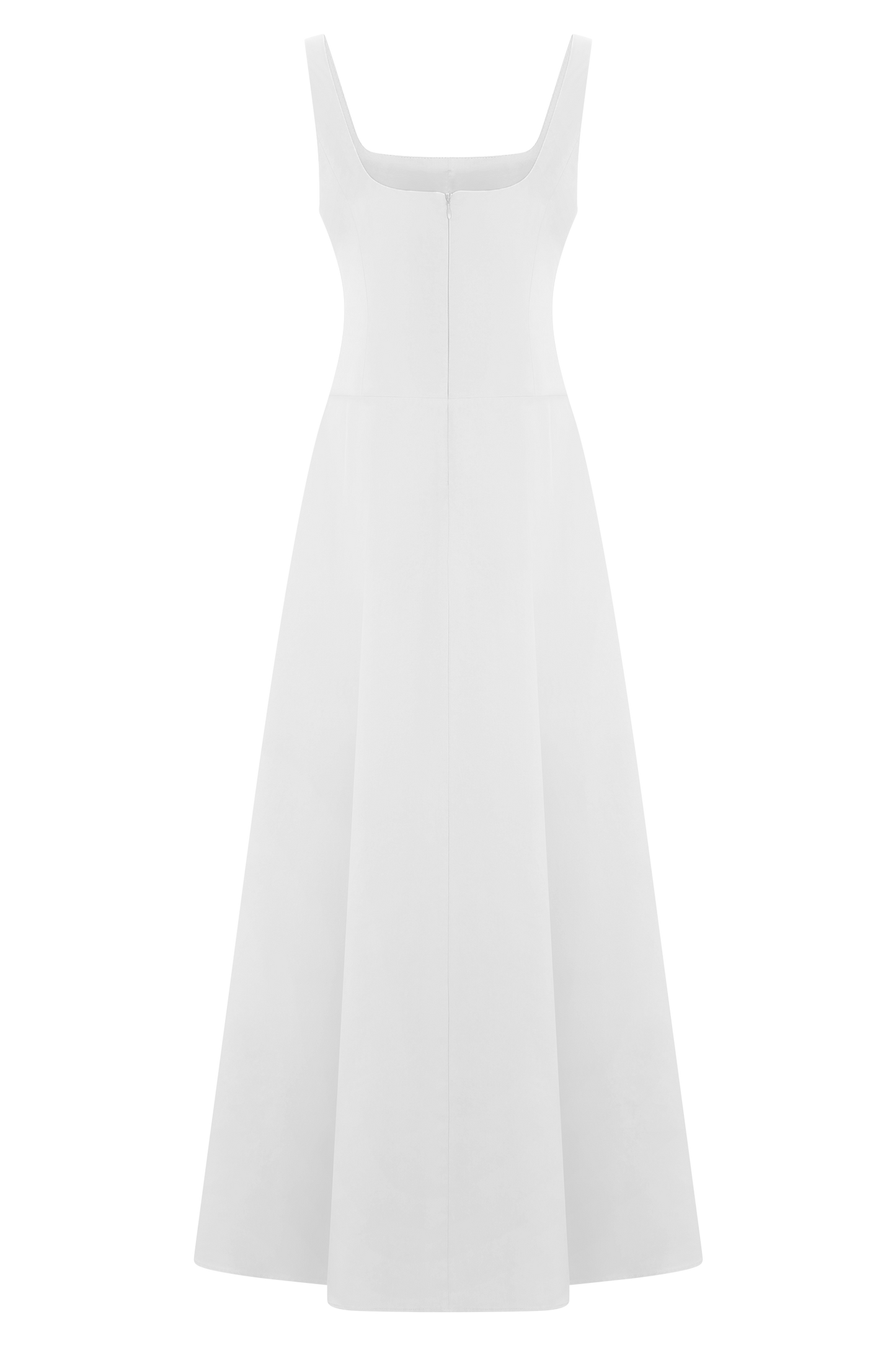 Salma Drop Waist Cotton Maxi Dress - White