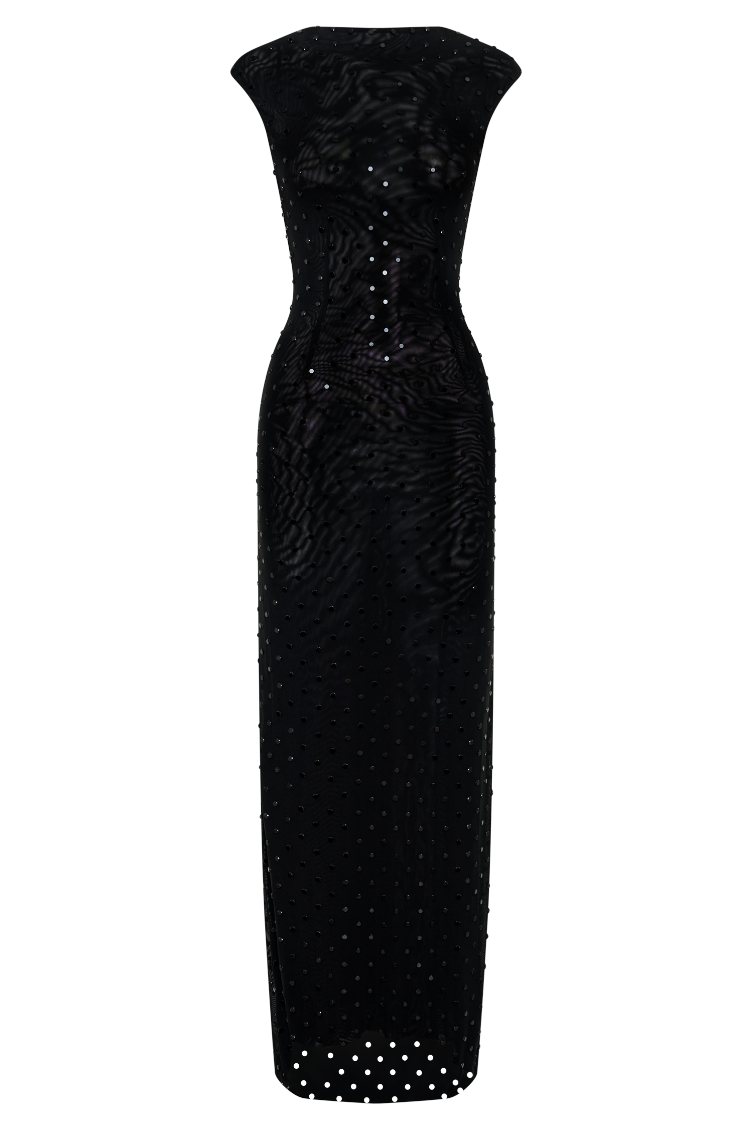 Samara Sleeveless Diamante Maxi Dress - Black #10