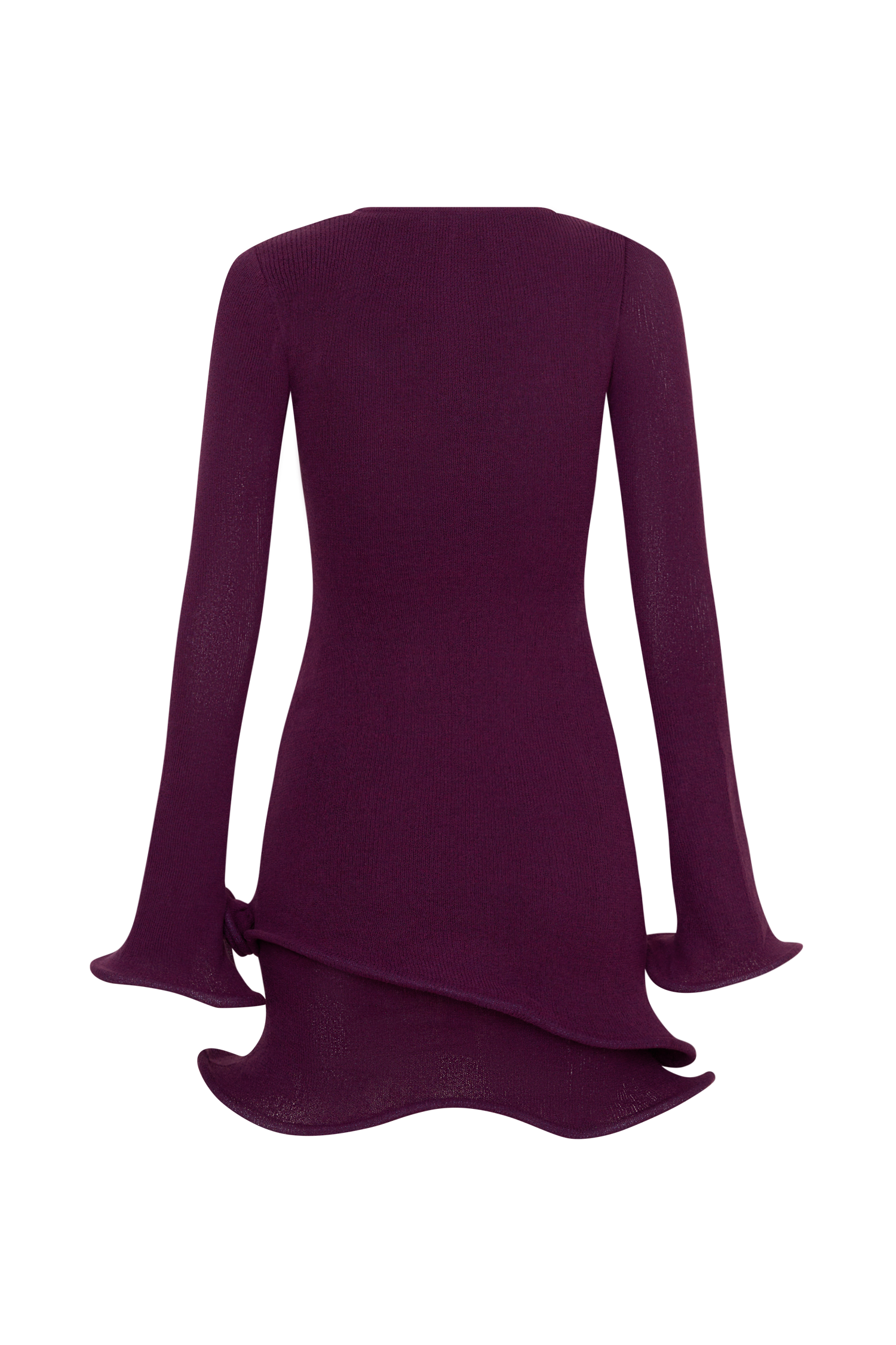 Samira Knit Long Sleeve Mini Dress - Plum #8