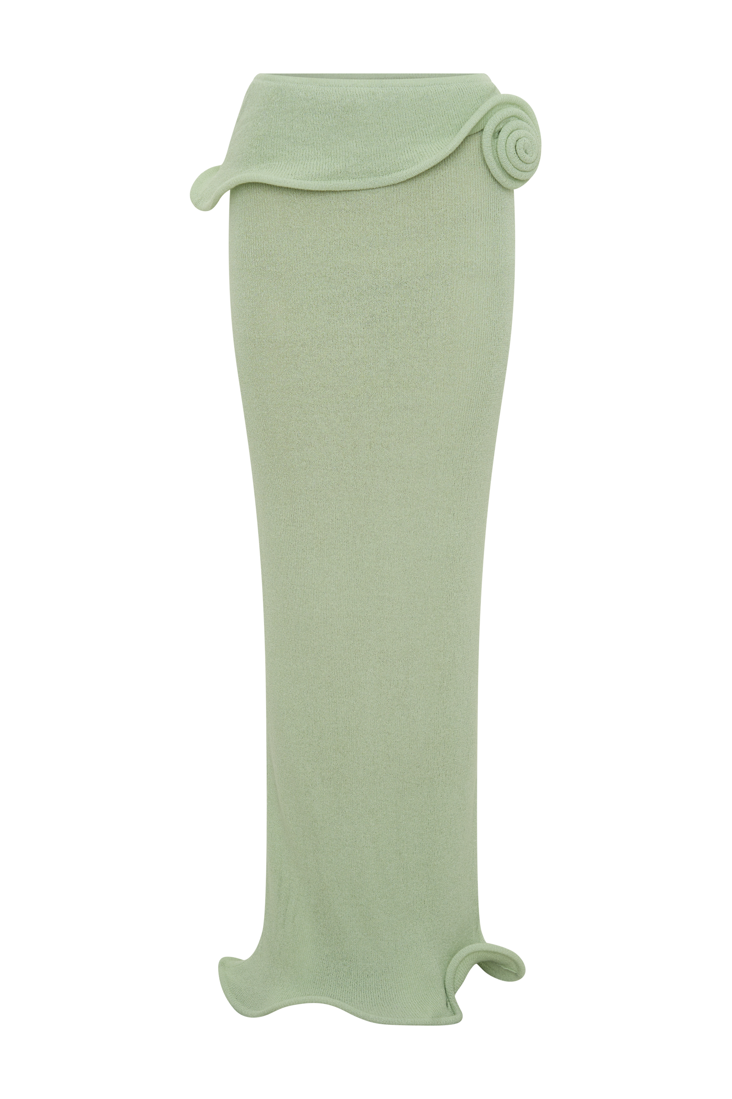 Samira Knit Wired Maxi Skirt - Pastel Green #9