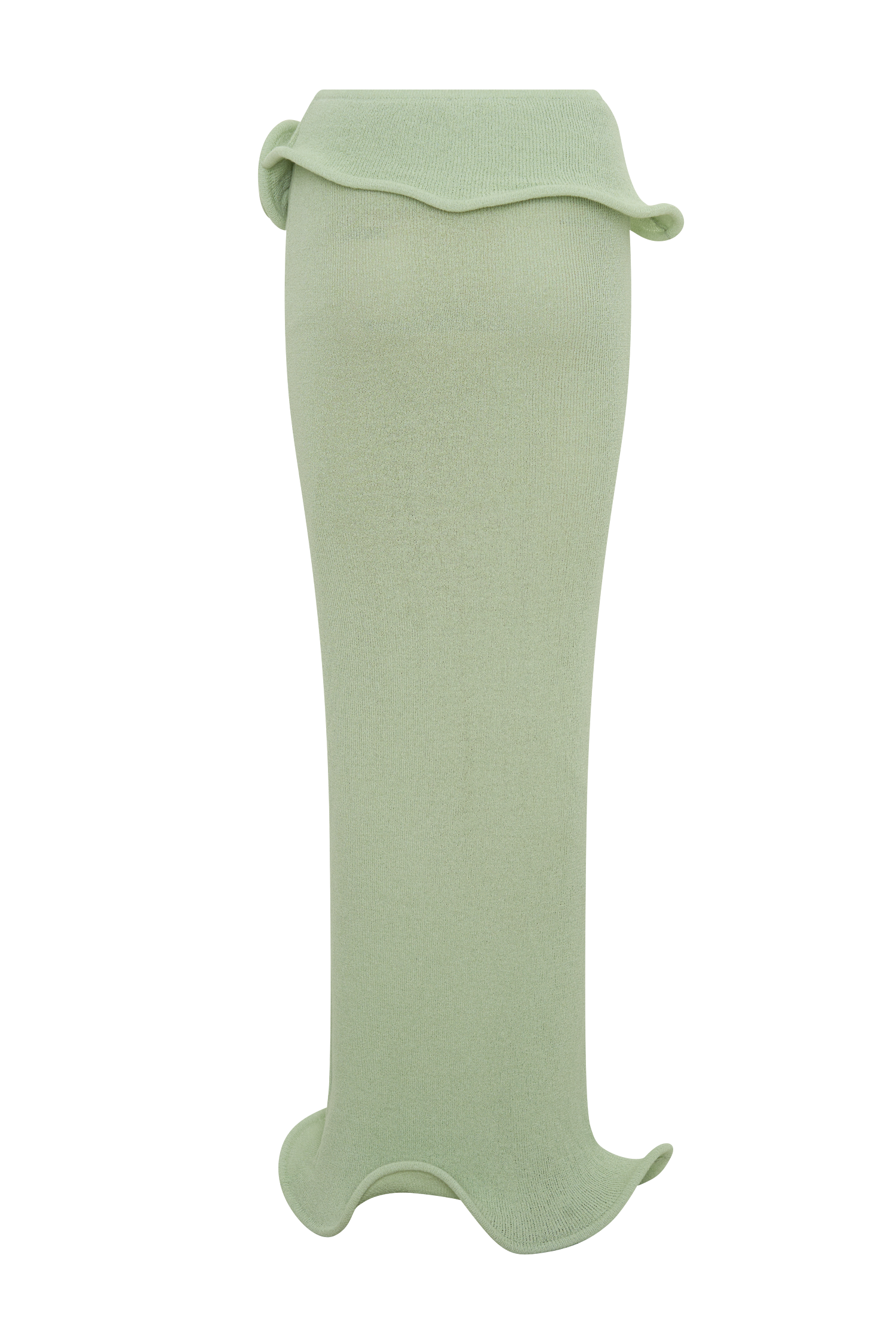 Samira Knit Wired Maxi Skirt - Pastel Green #8