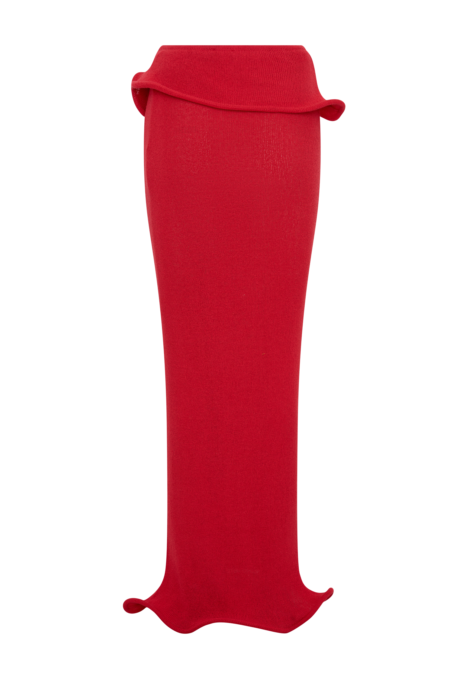 Samira Knit Wired Maxi Skirt - Red #8