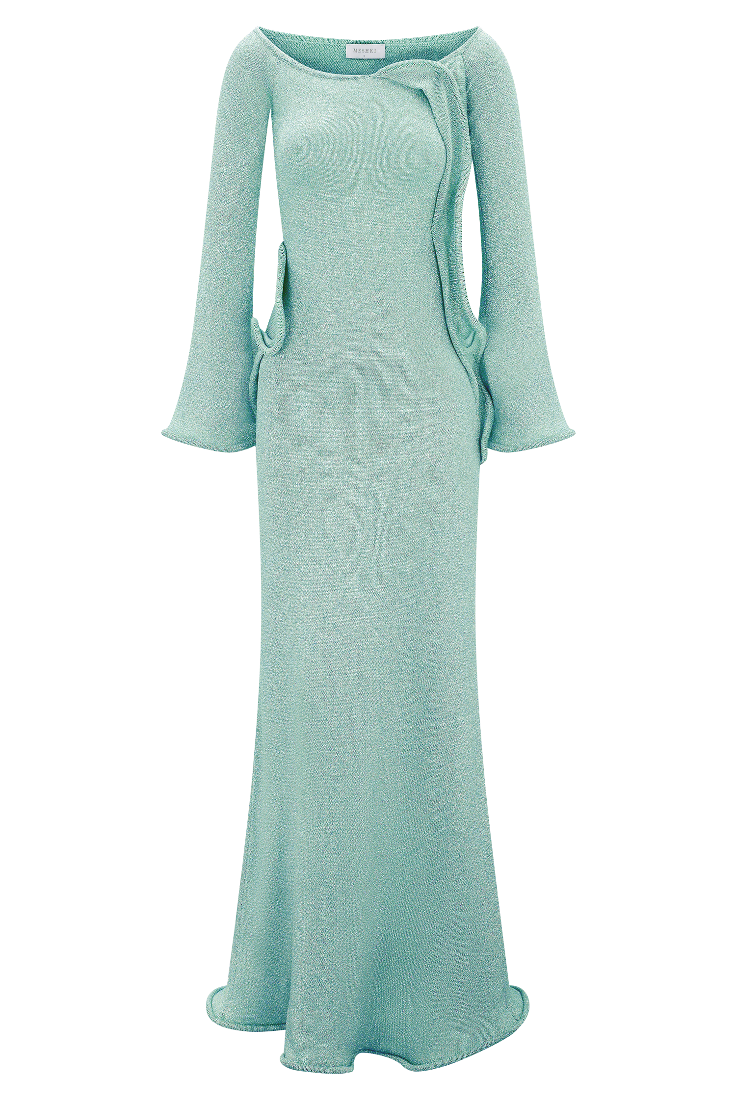 Sandrine Lurex Knit Maxi Dress - Aqua #8