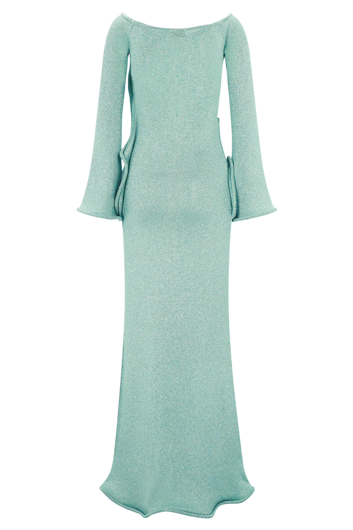 Sandrine Lurex Knit Maxi Dress - Aqua #10