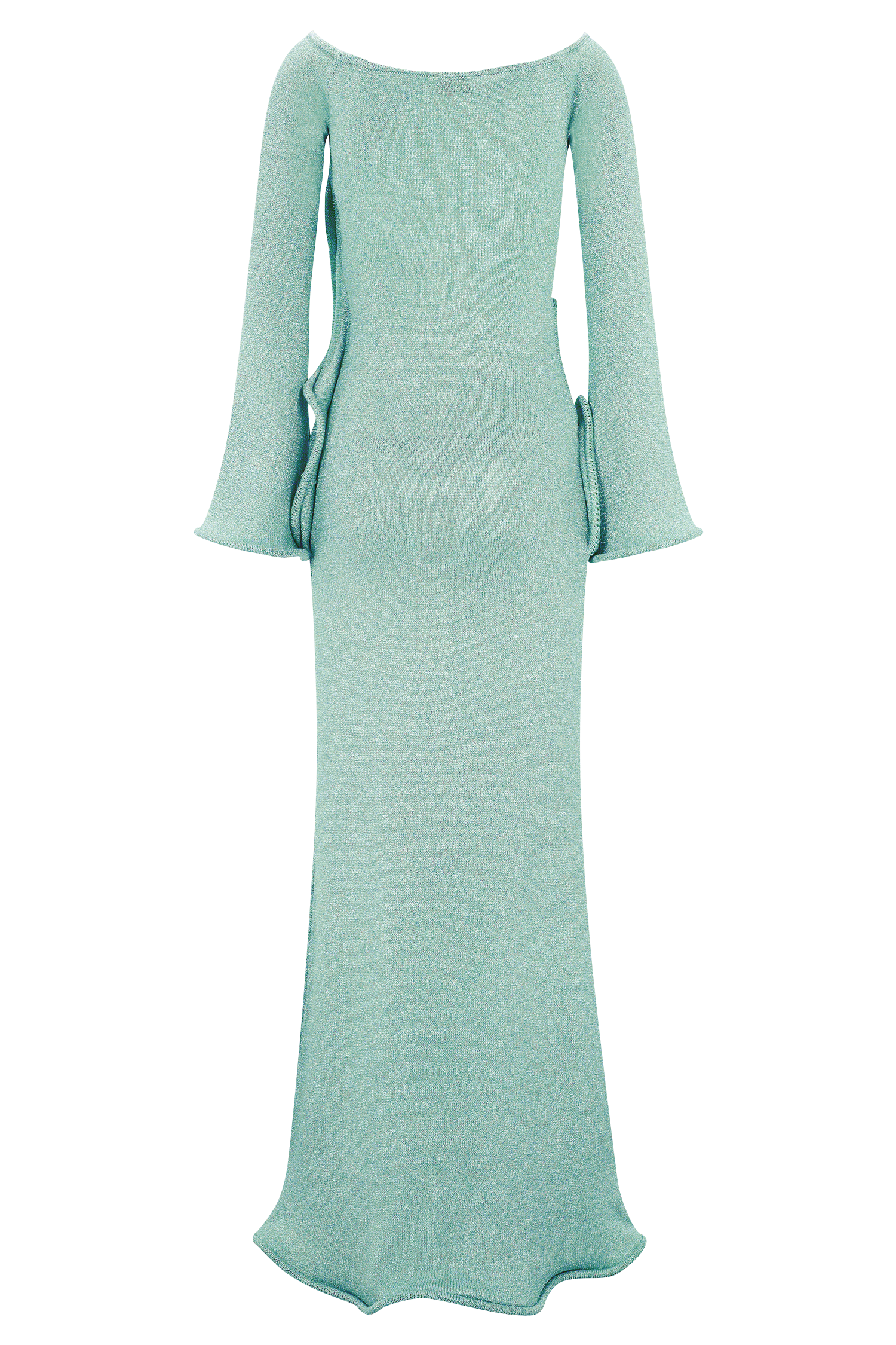 Sandrine Lurex Knit Maxi Dress - Aqua #7