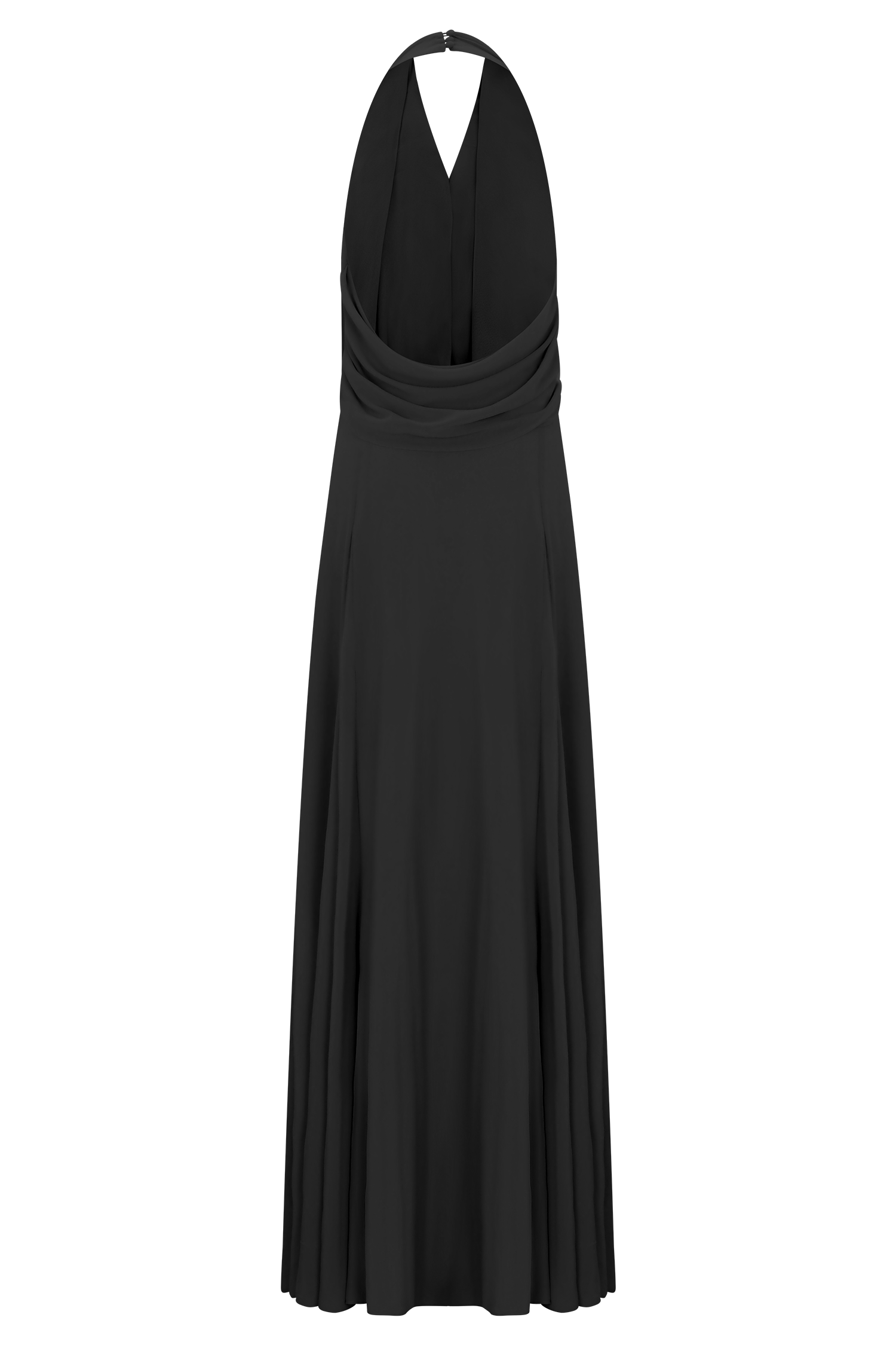 Santal Floral Chiffon Halter Maxi Dress - Black #8