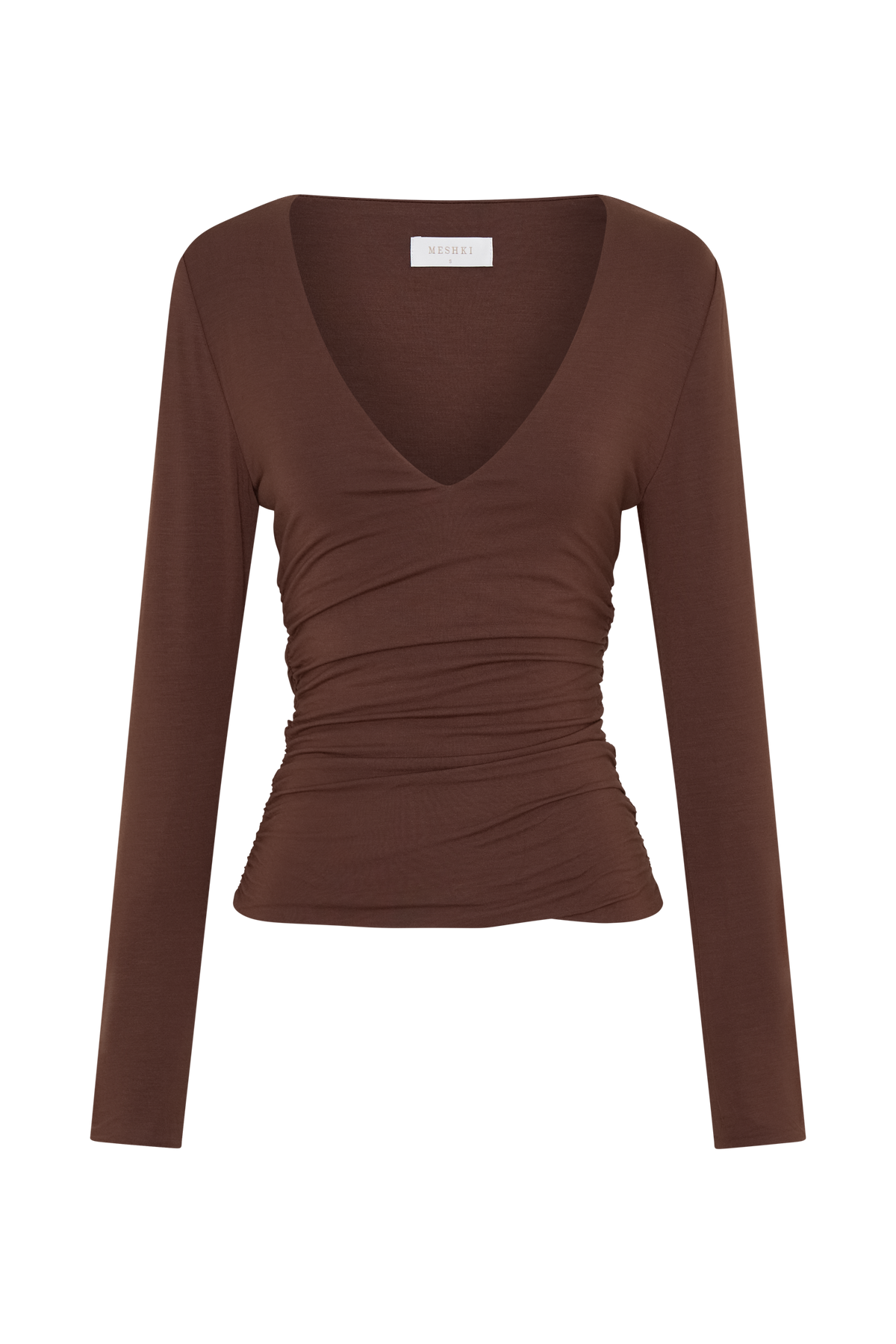 Sari Long Sleeve Modal Top - Chocolate #10