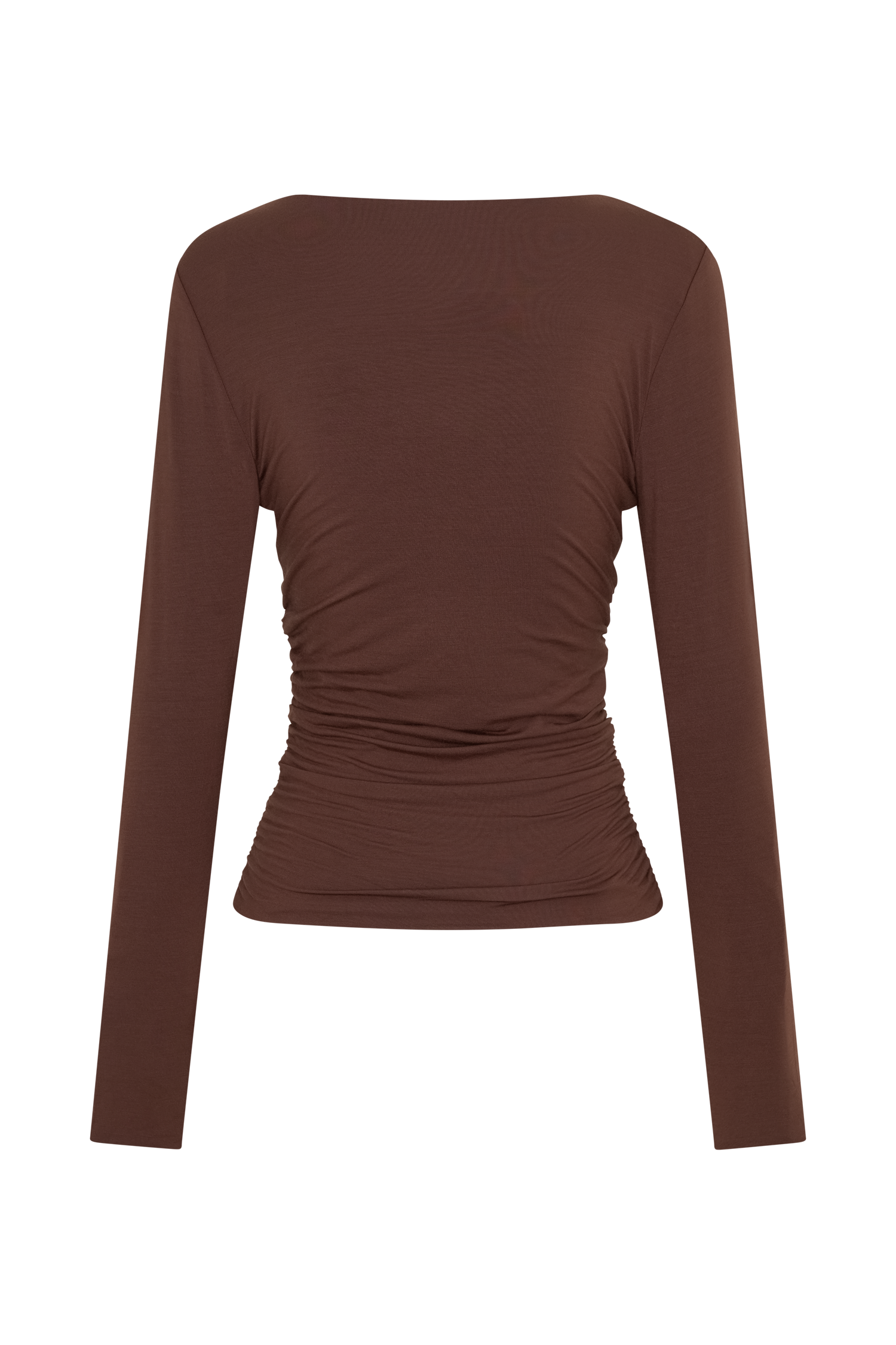 Sari Long Sleeve Modal Top - Chocolate #9