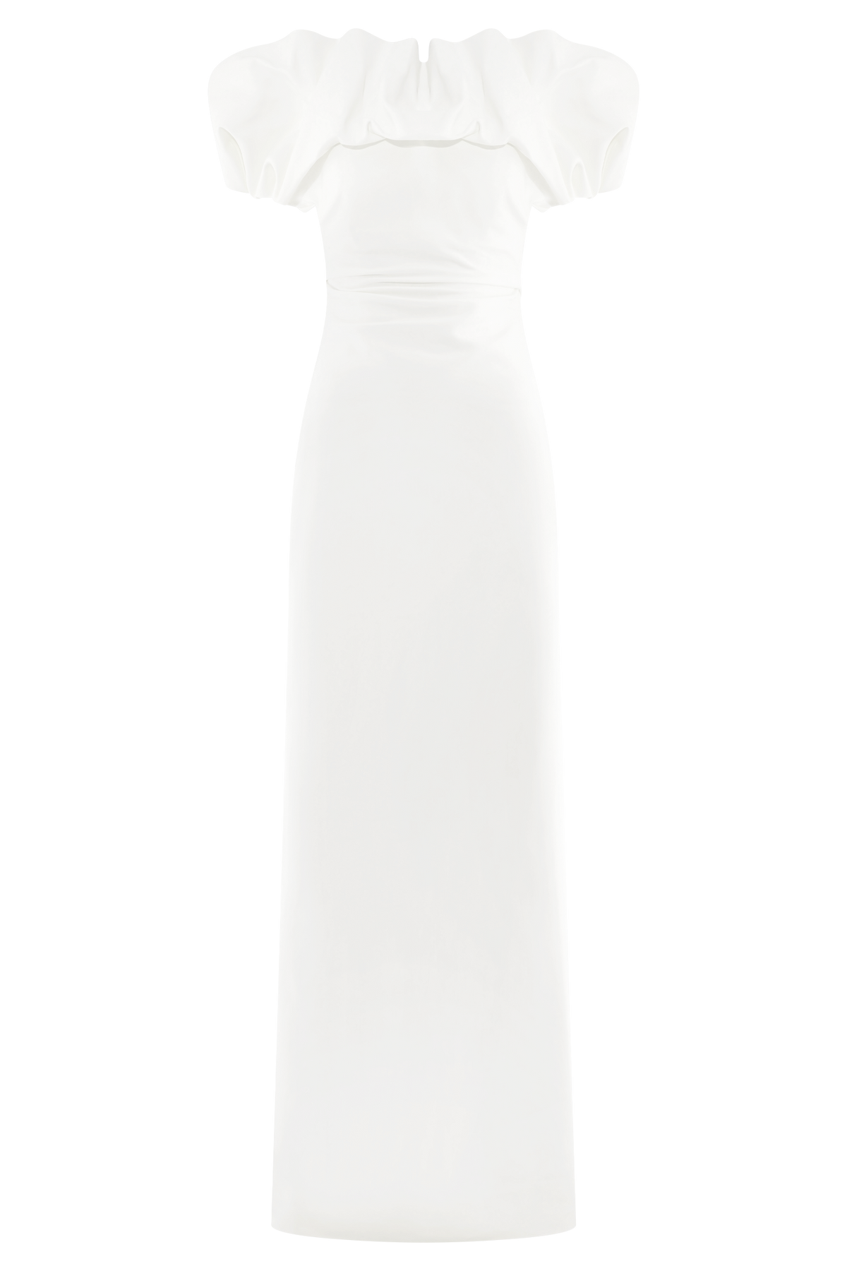 Sariya Sculptural Maxi Dress - White #9