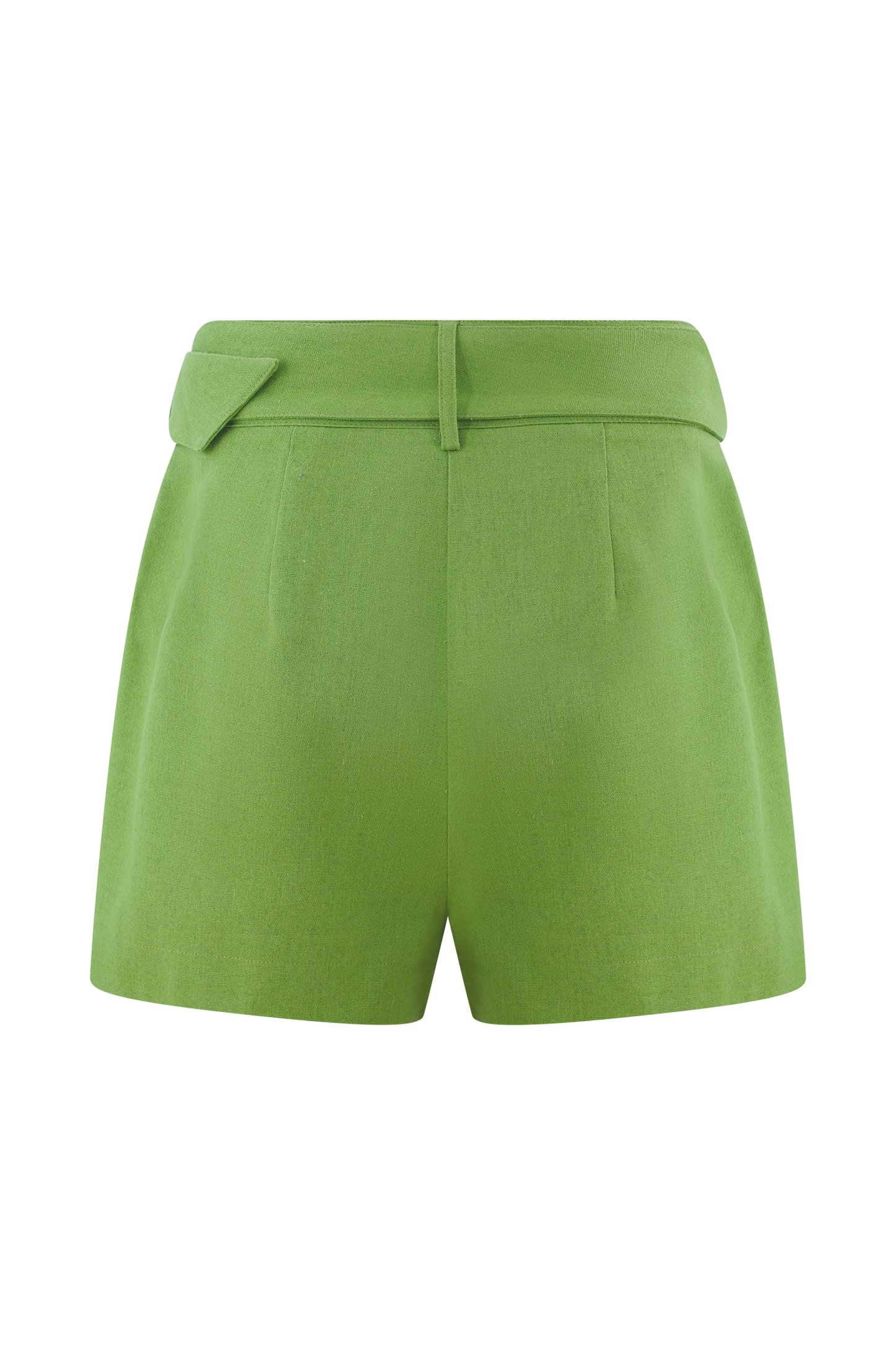 Scout Linen Belted Shorts - Green