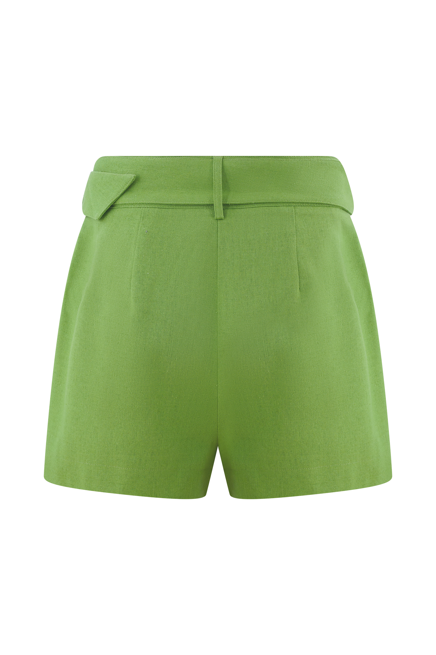 Scout Linen Belted Shorts - Green #8