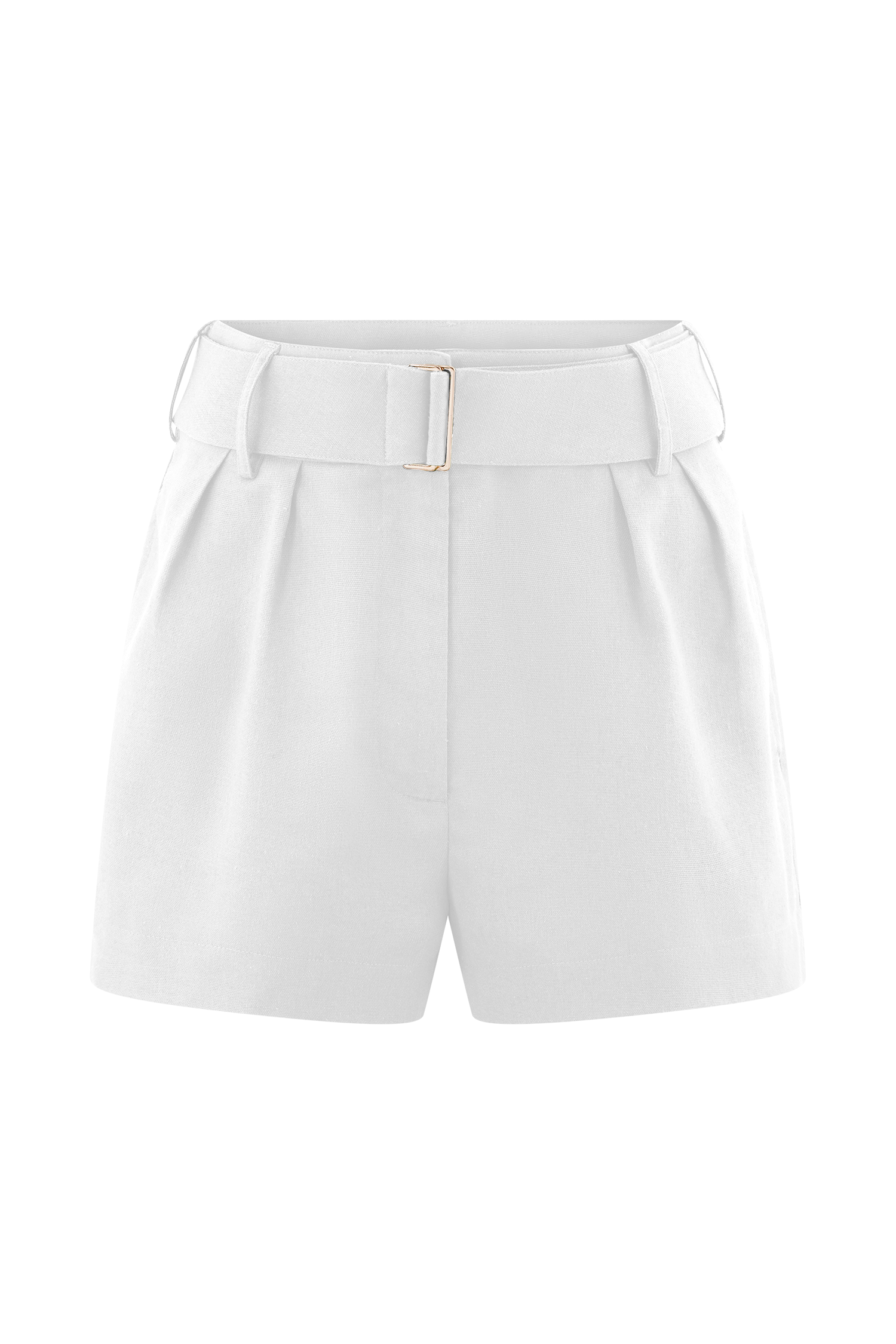 Scout Linen Belted Shorts - White #10