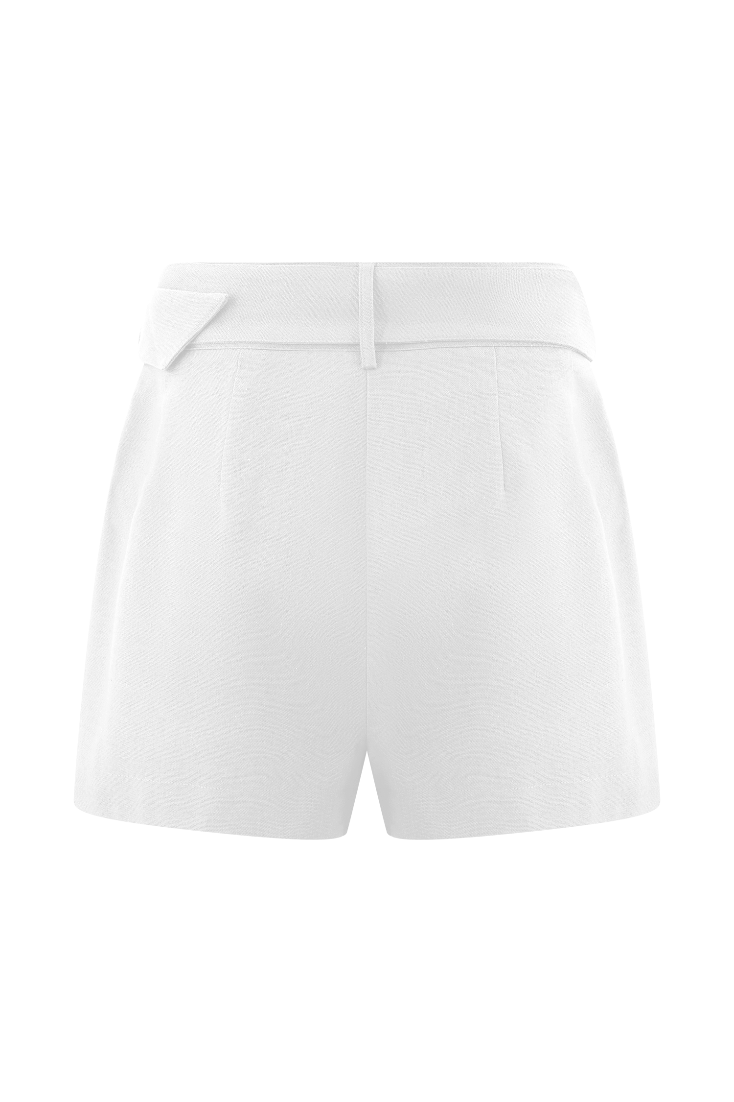 Scout Linen Belted Shorts - White #9