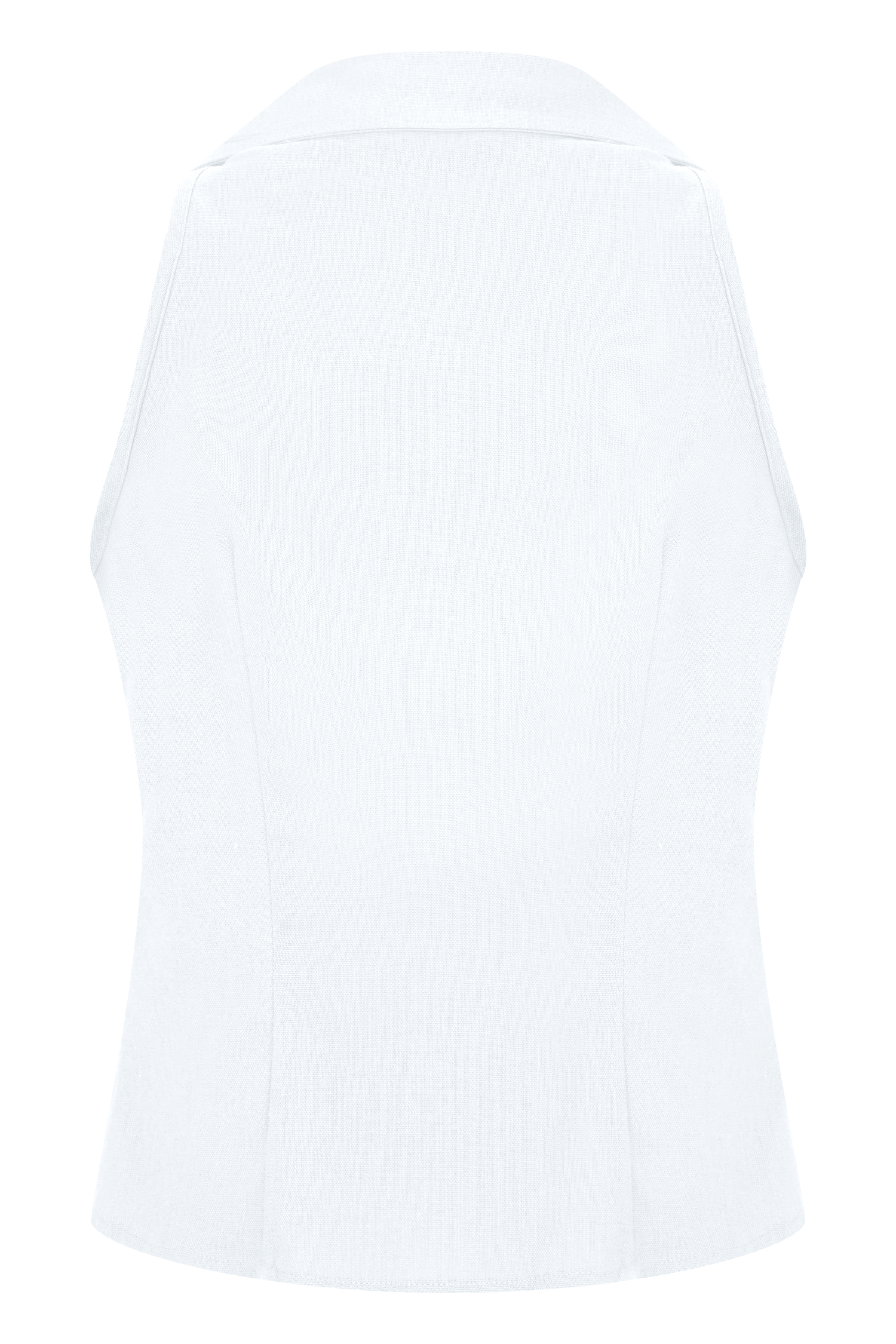 Scout Sleeveless Linen Shirt - White #12