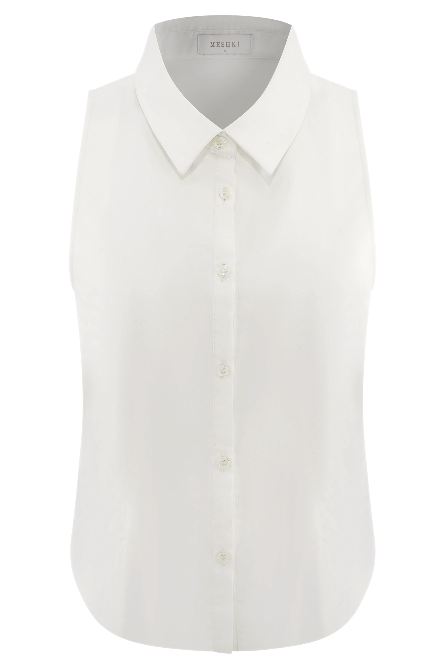 Selene Sleeveless Halter Shirt - White #8