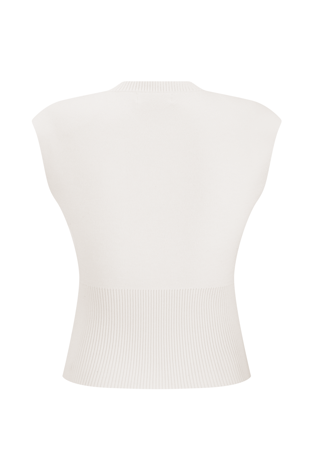 Sharpay Sleeveless Knit Top - Ivory #10