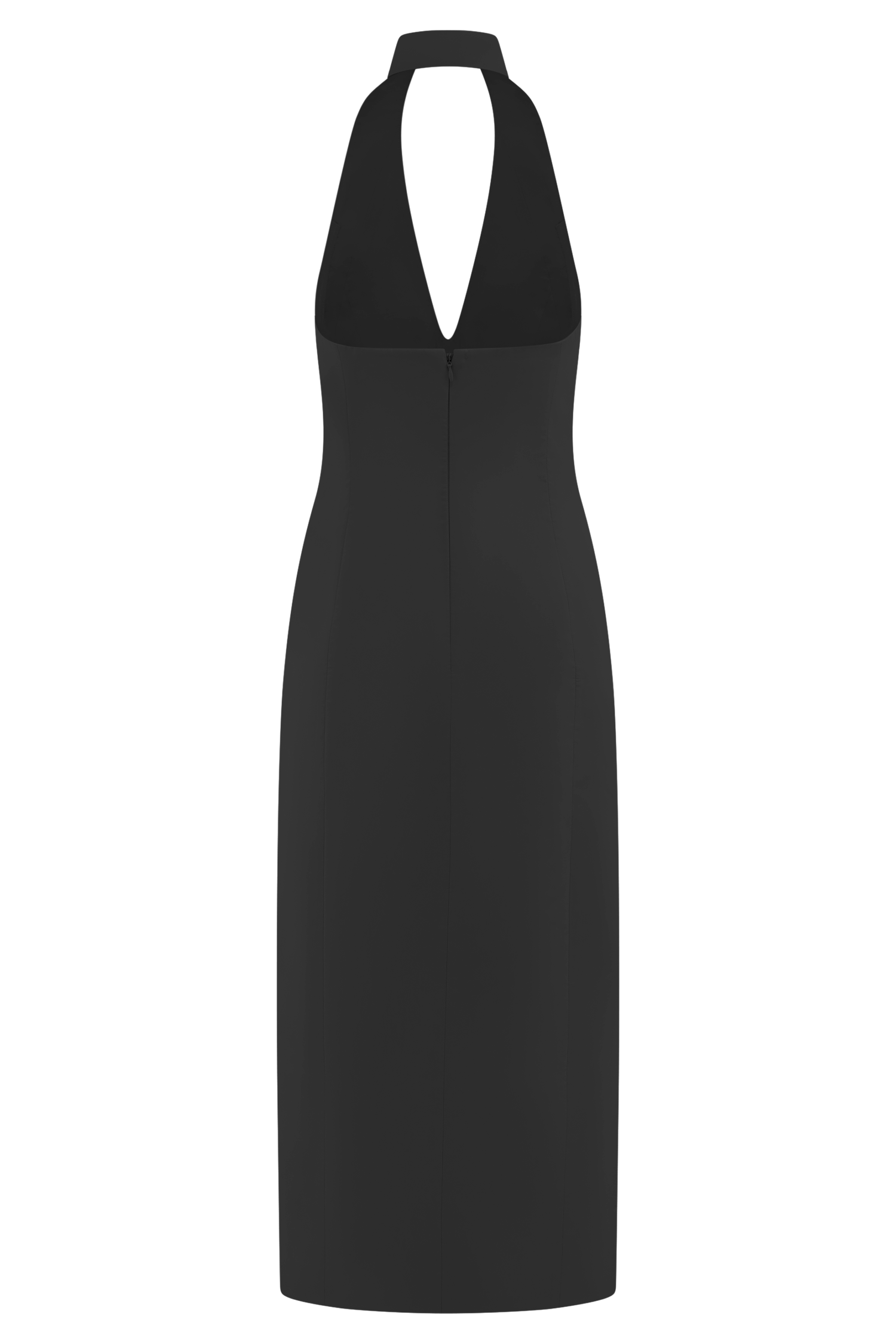Simona Halter Neck Midi Dress - Black #8
